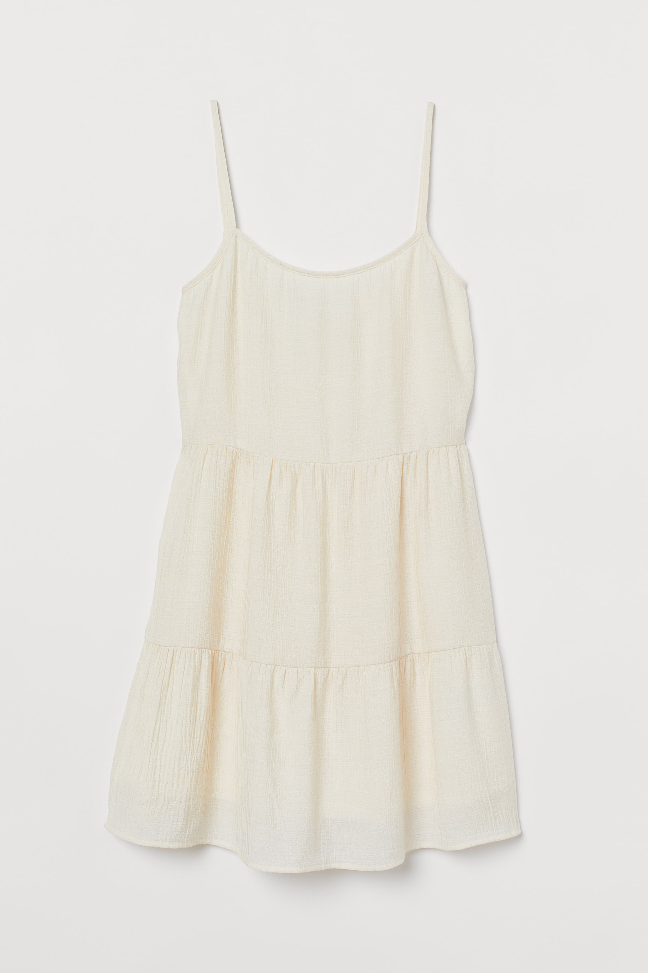 A-line dress - Sleeveless - Short - Cream - Ladies | H&M GB