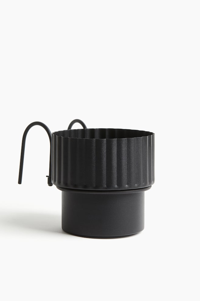 Petit pot de fleurs suspendu - Noir - 1