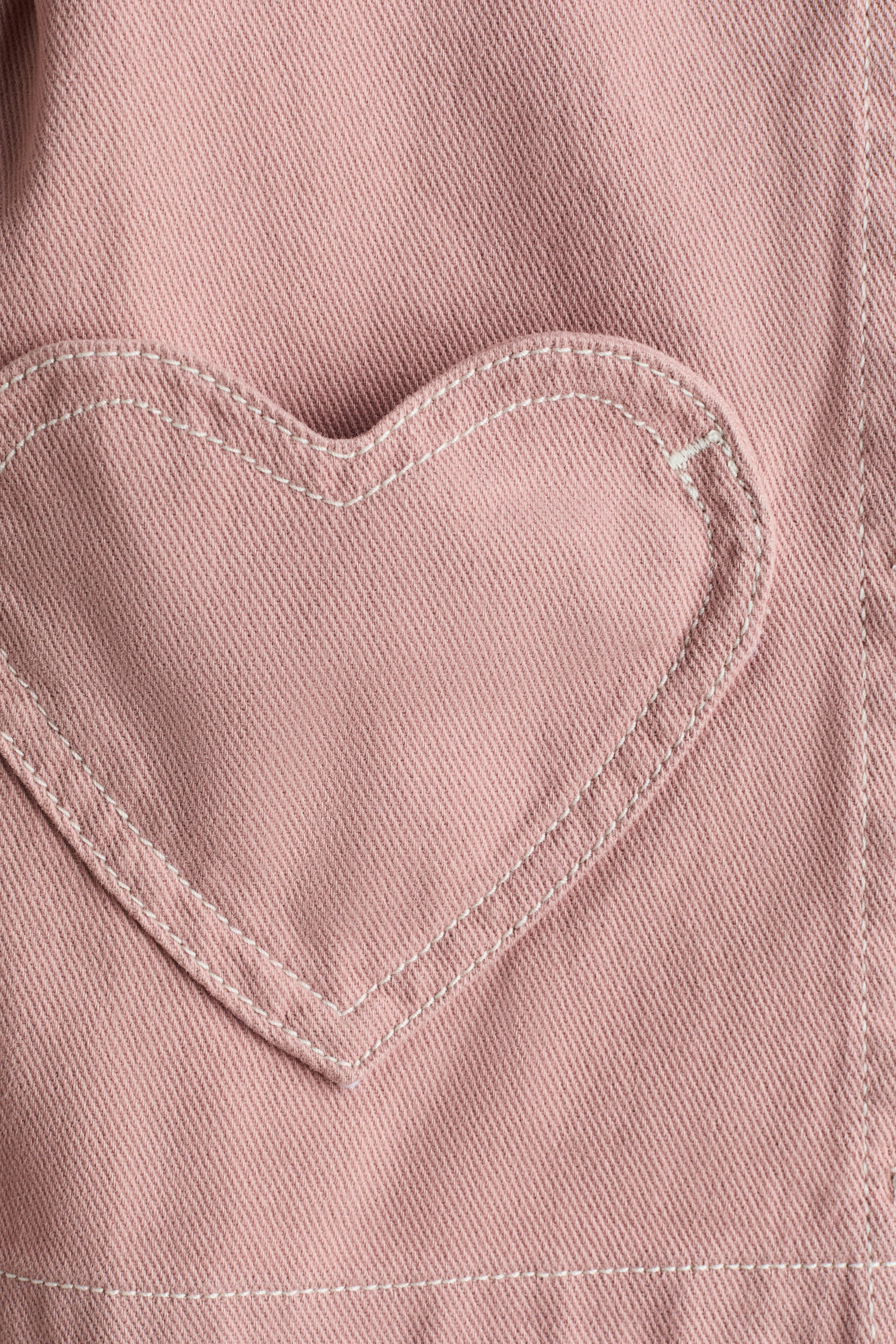 Heart-pocket twill jacket - Light pink - 2
