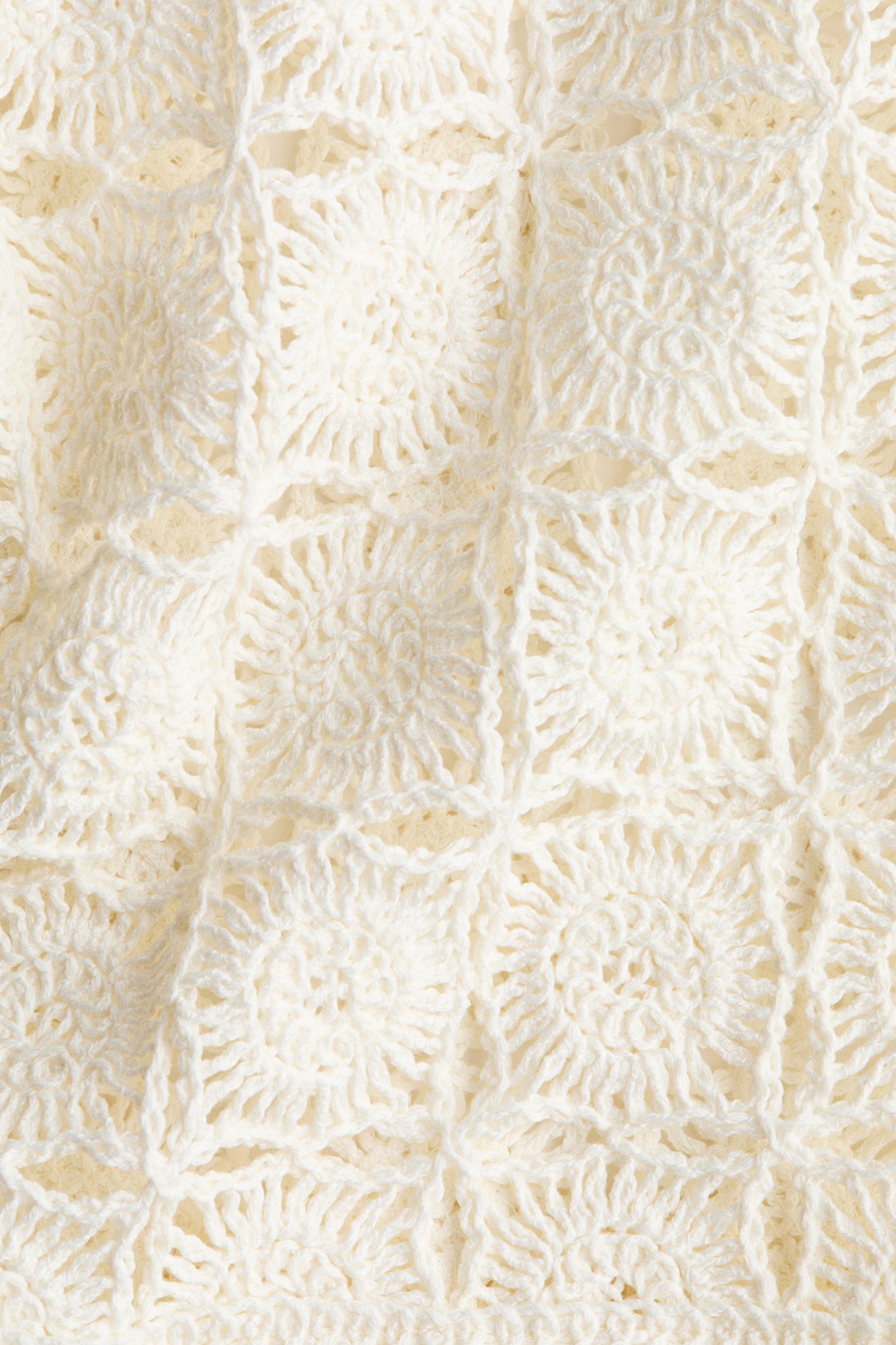 Tie-Front Crochet-Look Shirt