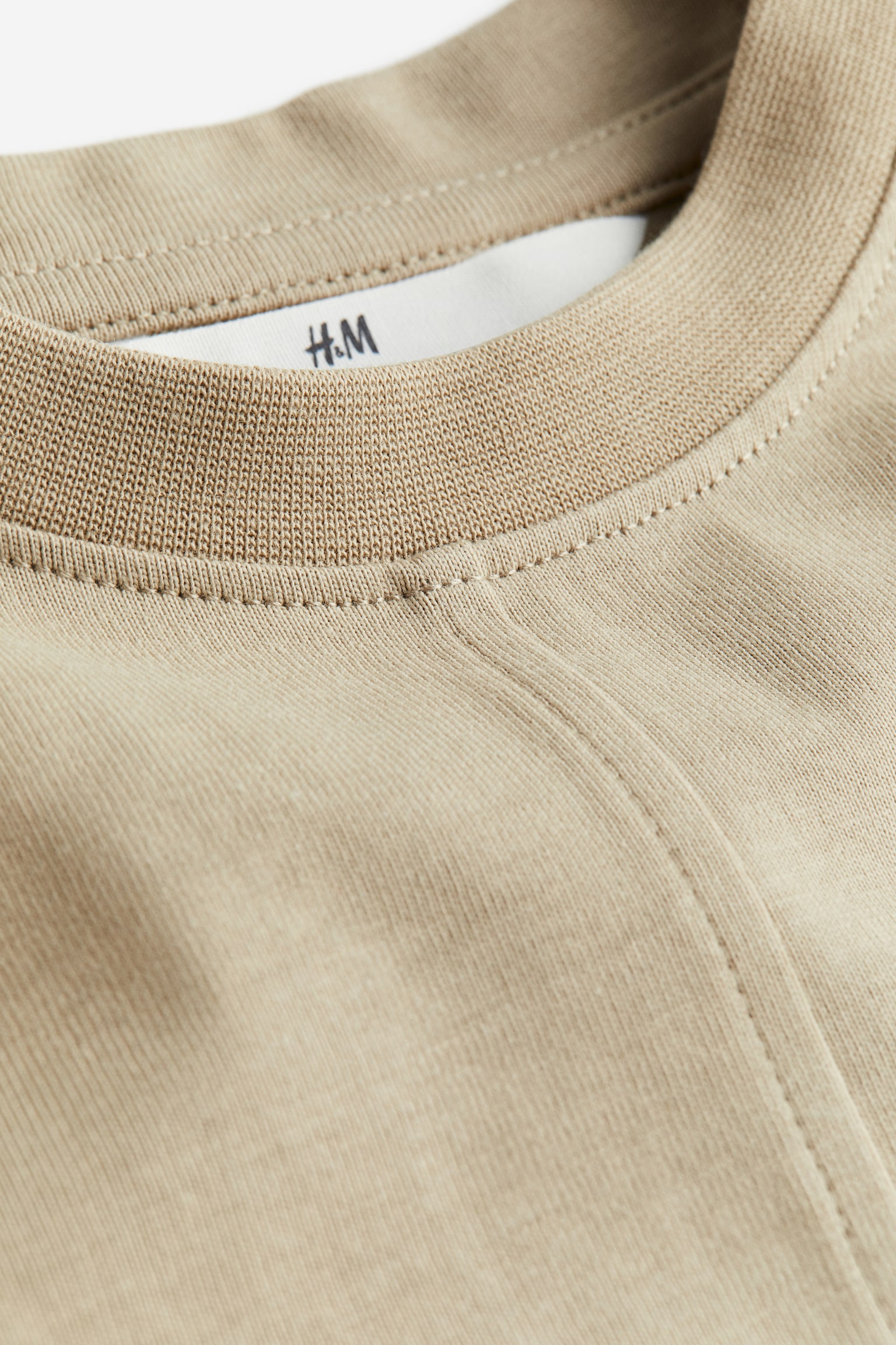 롱 슬리브 티셔츠 - 베이지/더스티 그린 - 2