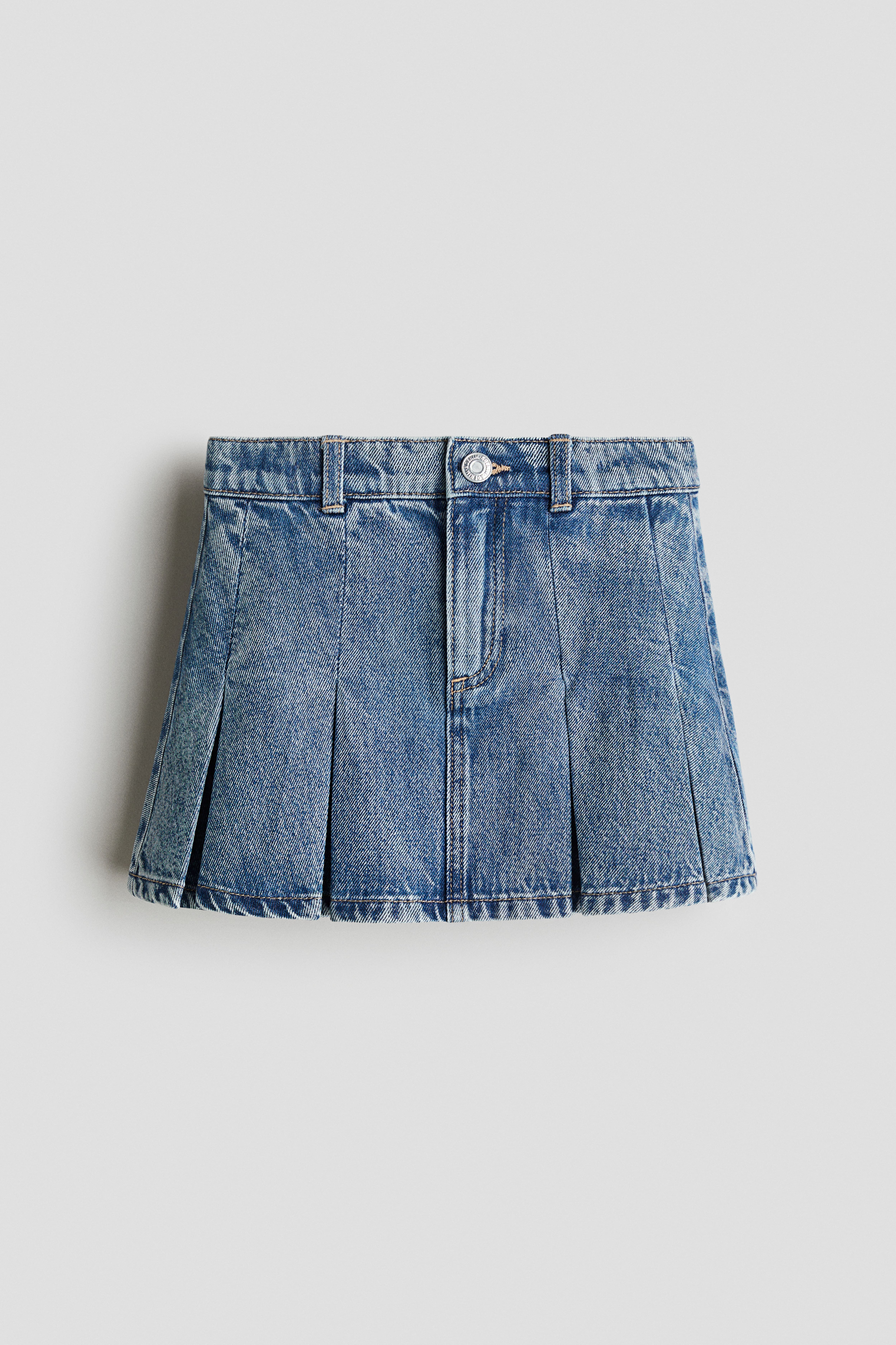 Jupe plissée en denim
