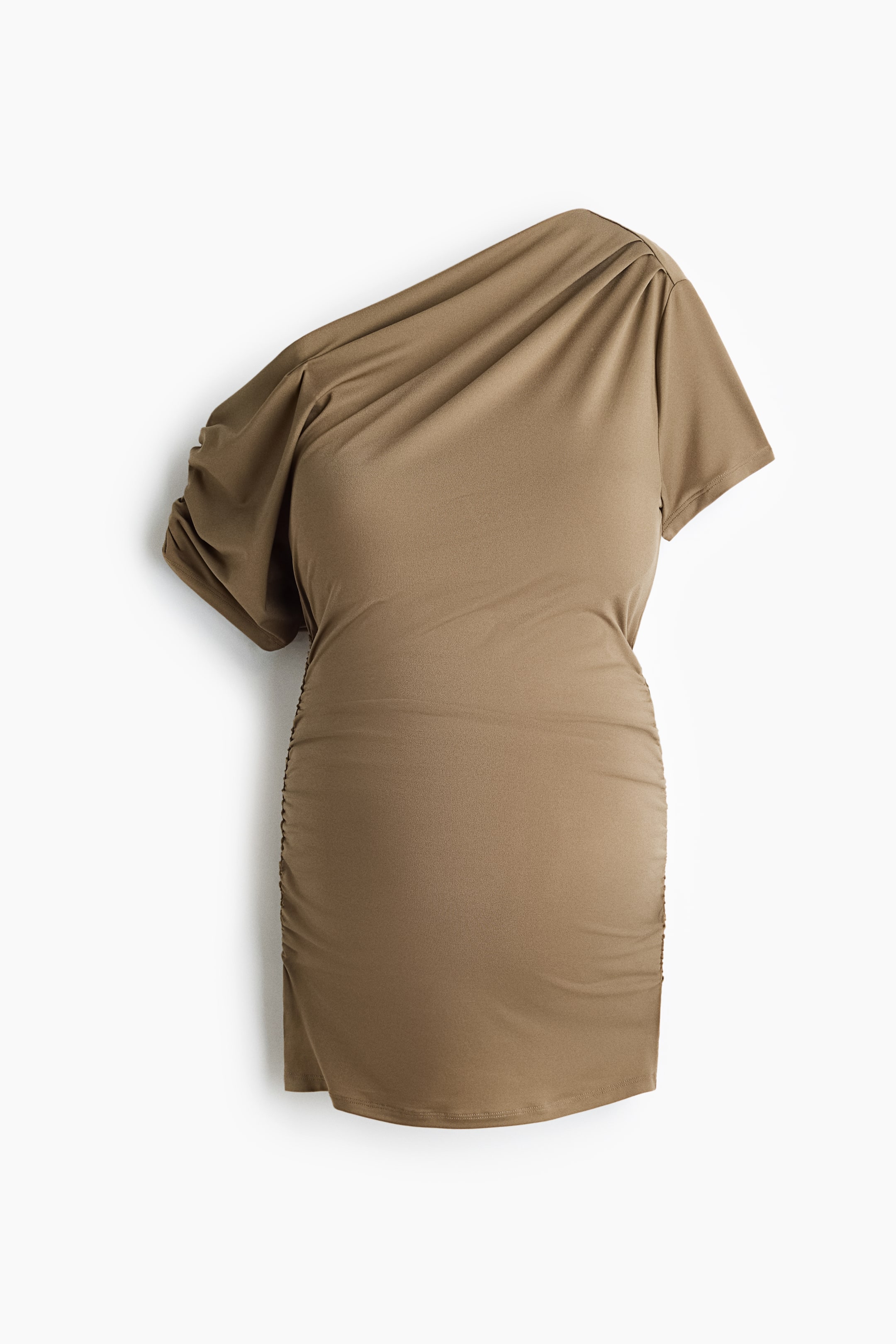 View larger image: MAMA Draped one-shoulder top - Khaki green - Ladies | H&M IN 1