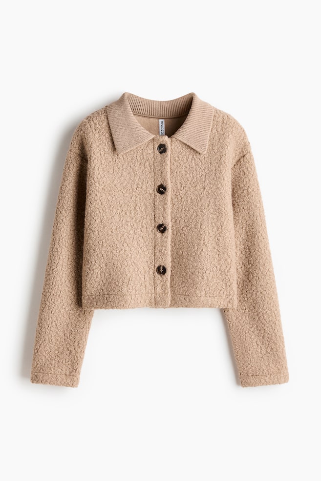 Teddy Cardigan - Beige/Cream - 1