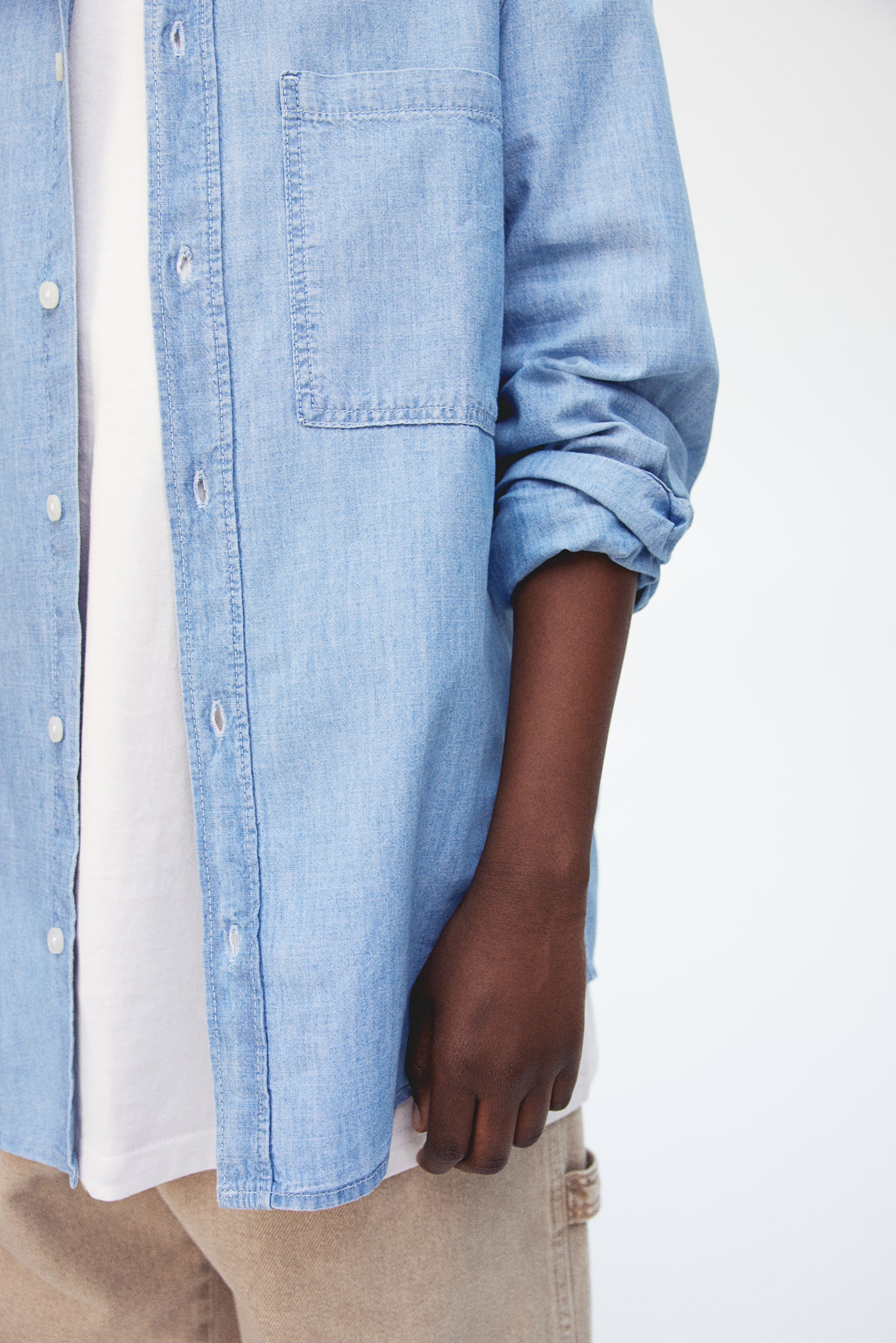 Denim shirt - Light denim blue - 4