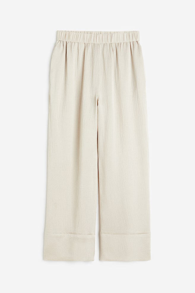 Silk-blend trousers - Light beige/Black - 2