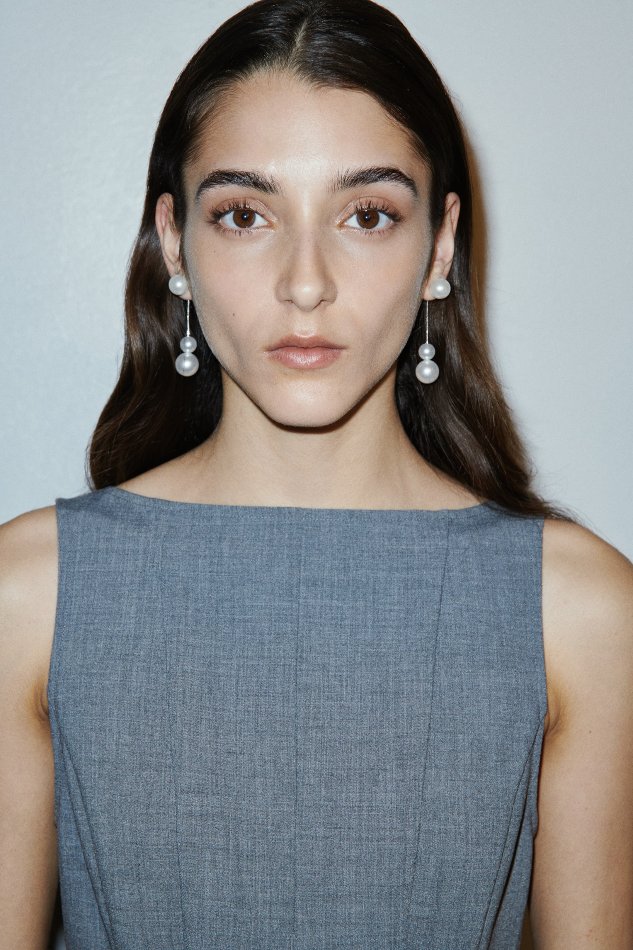 View larger image: Pendant bead earrings - White/Silver-coloured | H&M GB 1