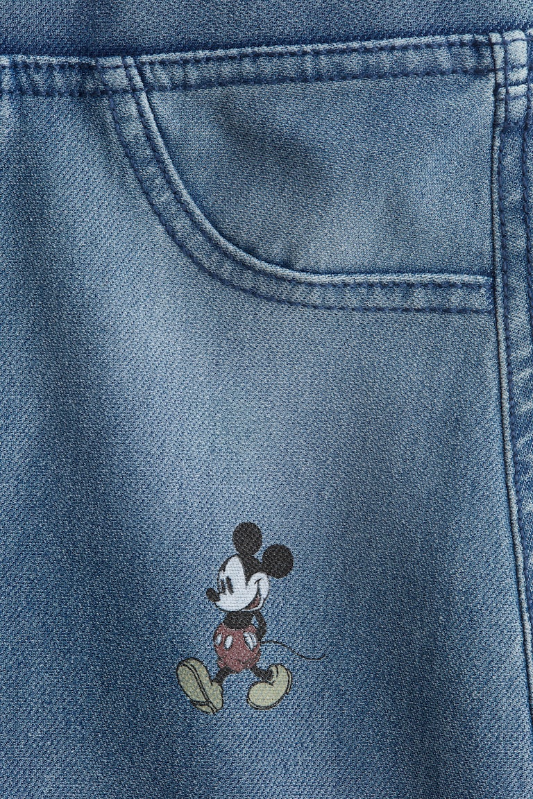 Printed Jeans H And M Mickey Jeans Women's Denim Blue/Mickey Mouse