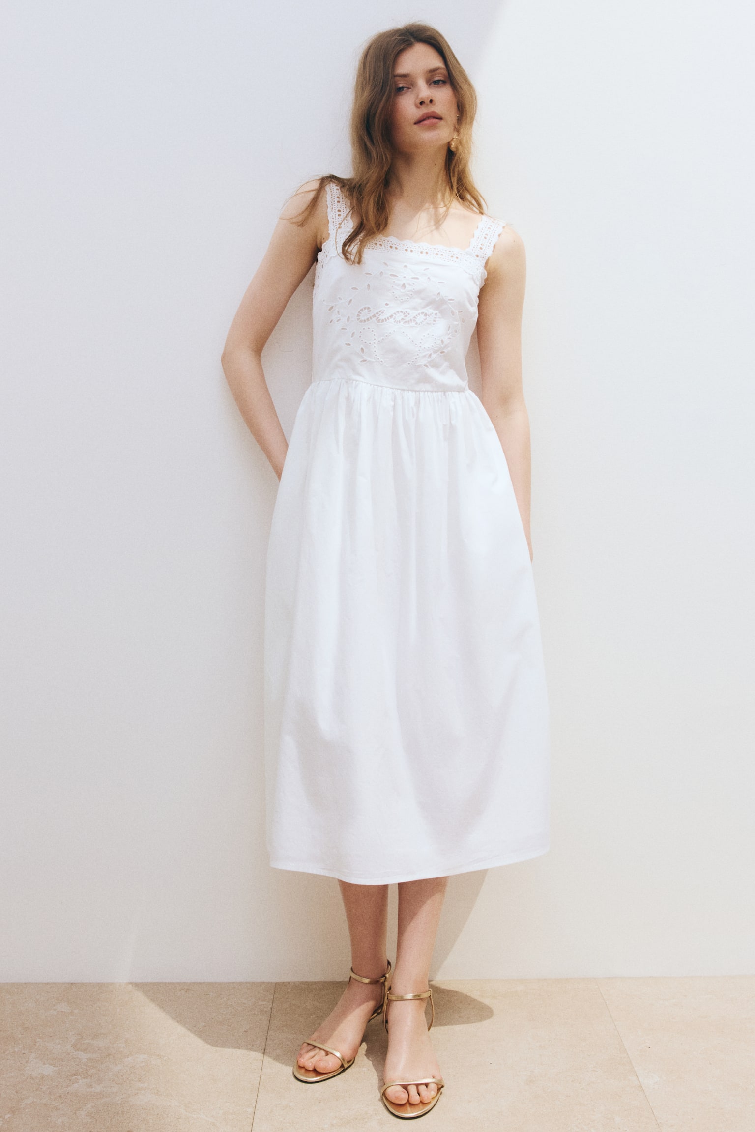 Broderie anglaise cotton dress - 6