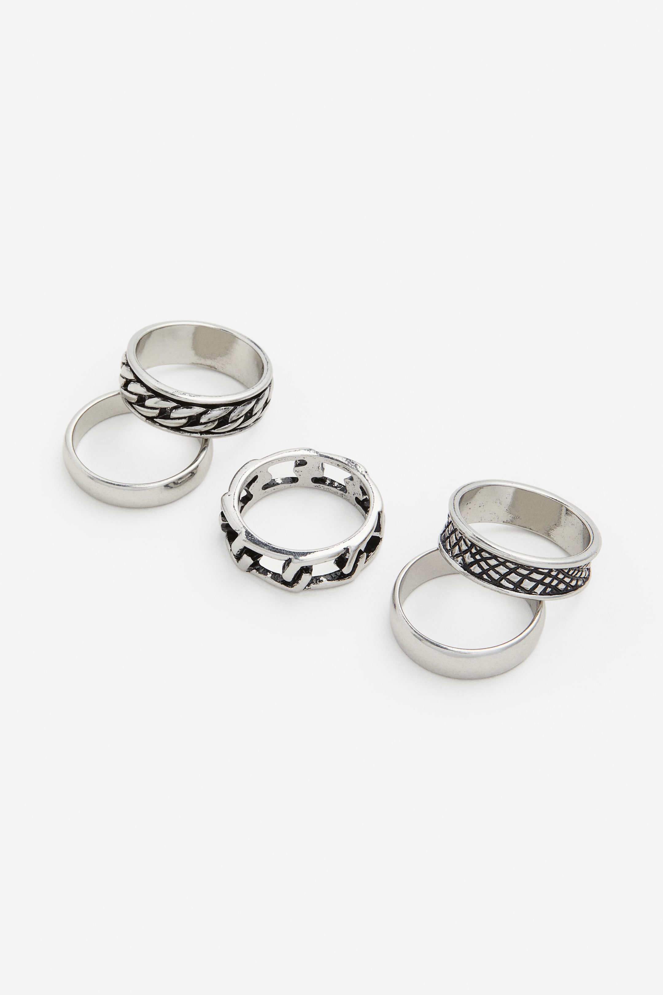 5-pack Rings - Silver-colored - Men | H&M US