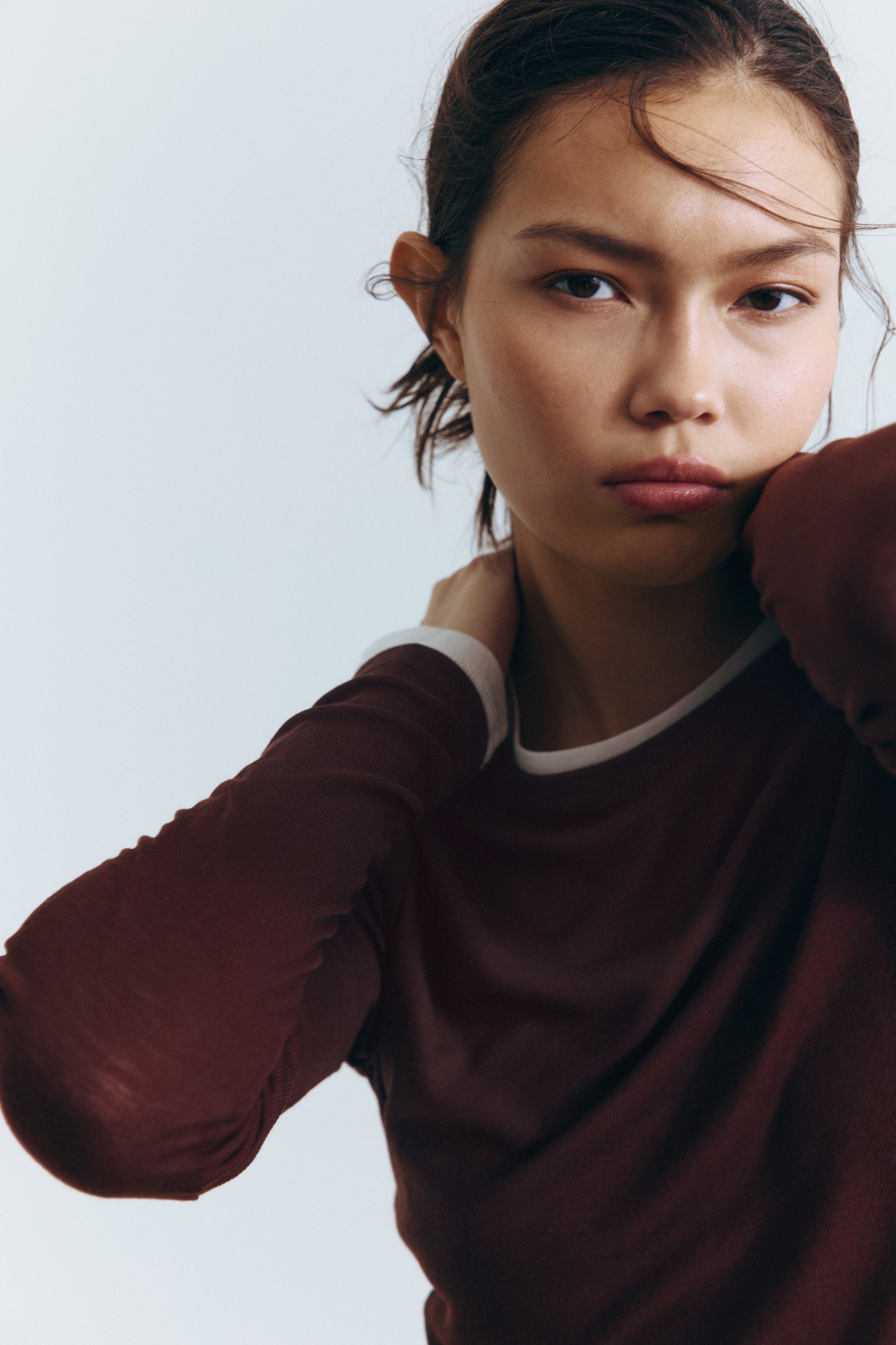 View larger image: Wool-blend top - Dark brown - Ladies | H&M IE 1