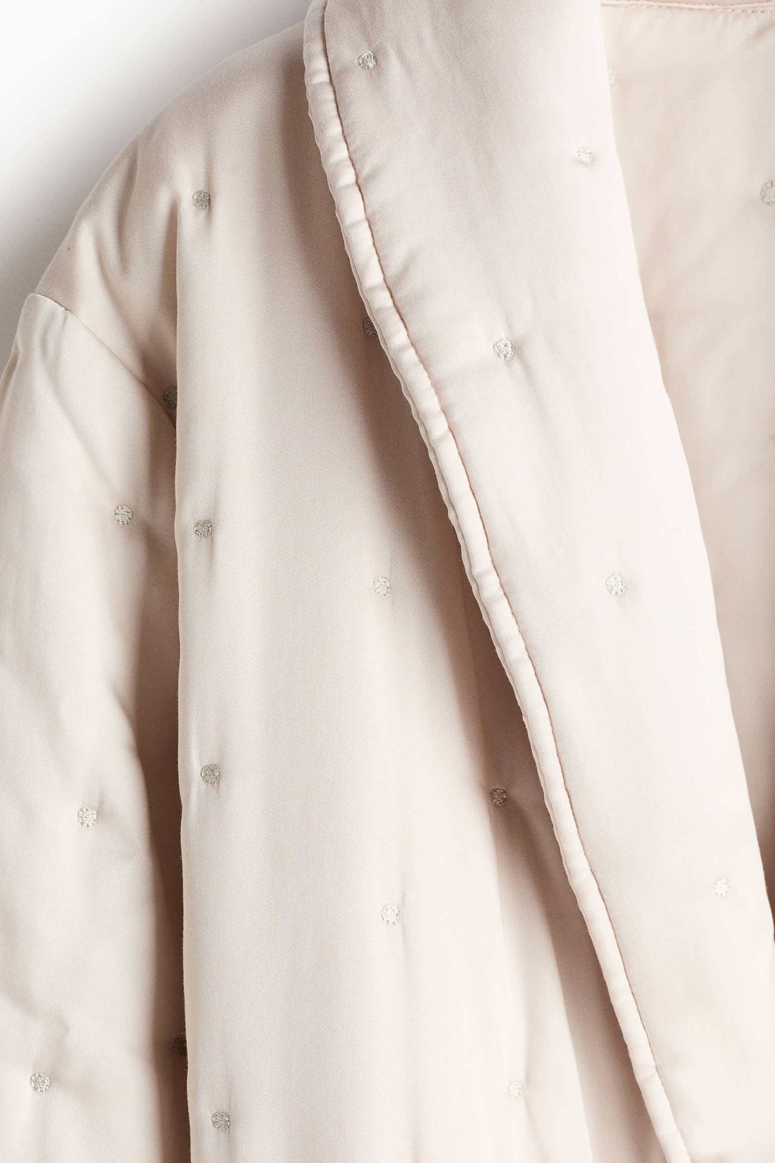 Quilted dressing gown - Light beige/Dusty pink - 2