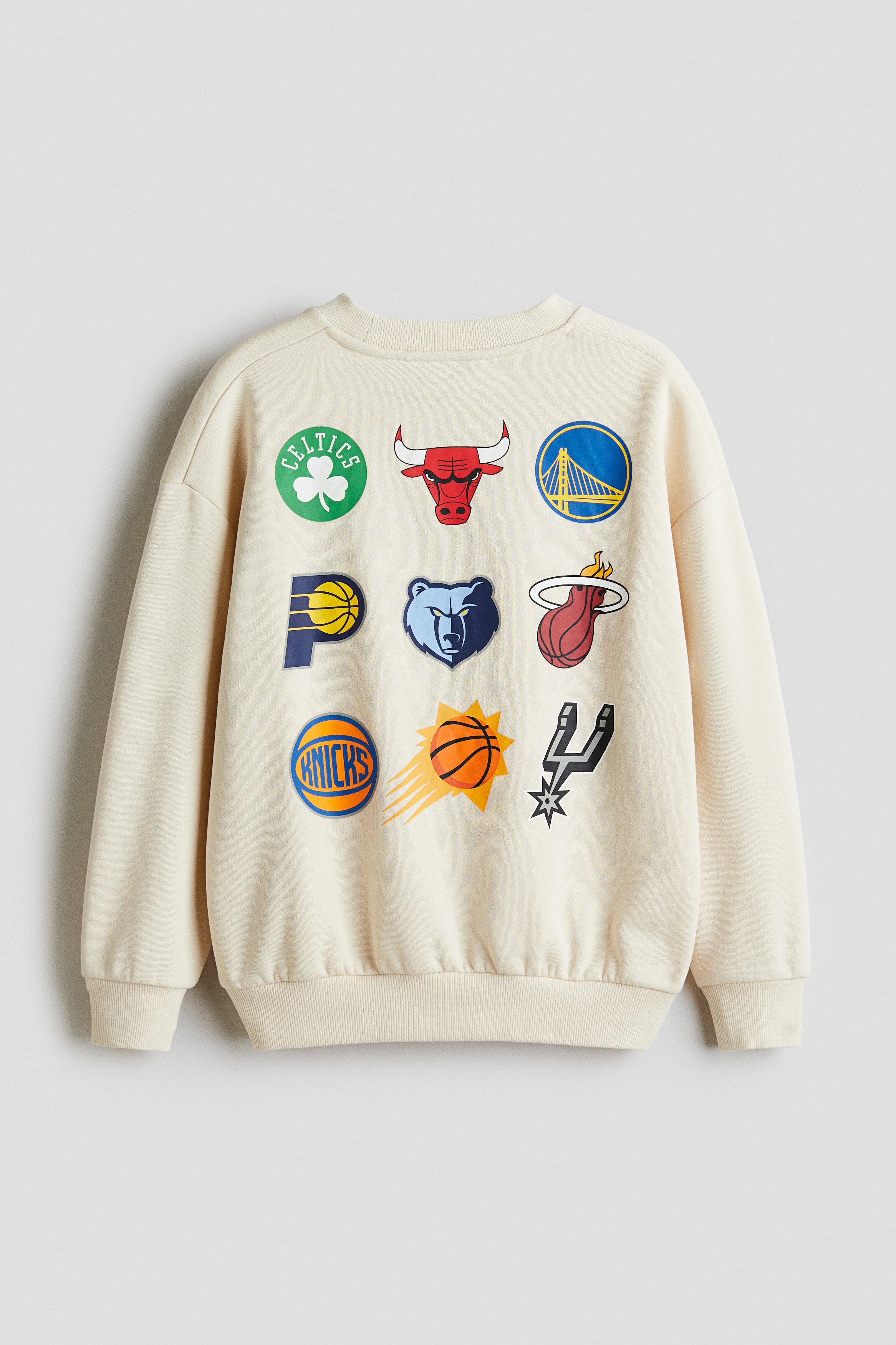 オーバーサイズ プリントスウェットシャツ - ライトベージュ／NBA | H&M JP