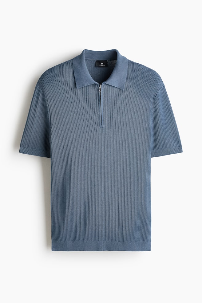 Slim-Fit Polo Shirt - Dusty blue/Dark plum purple/Cream/Dark taupe/Black/Dark purple - 1