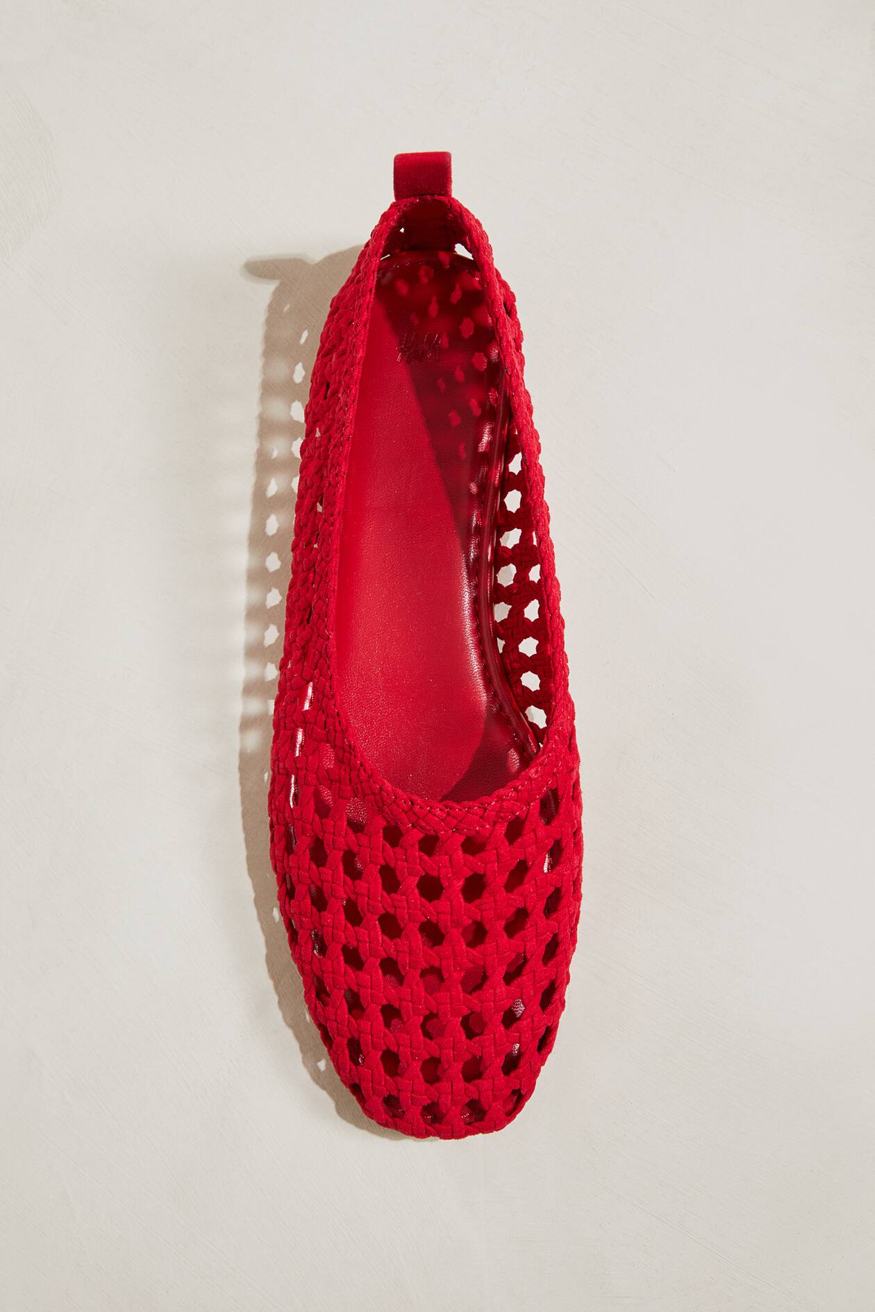 Braided Ballet Flats Bright Red Ladies H M AU braided-ballet-flats-bright-red-ladies-h-m-au