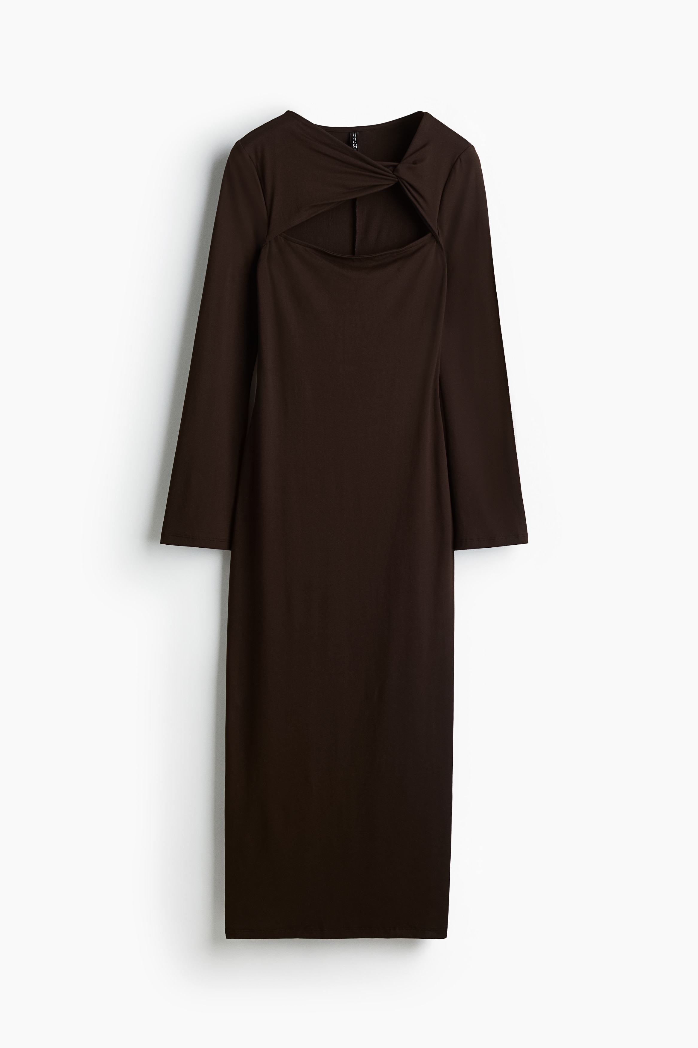 Cut-out bodycon dress - Dark brown/Black