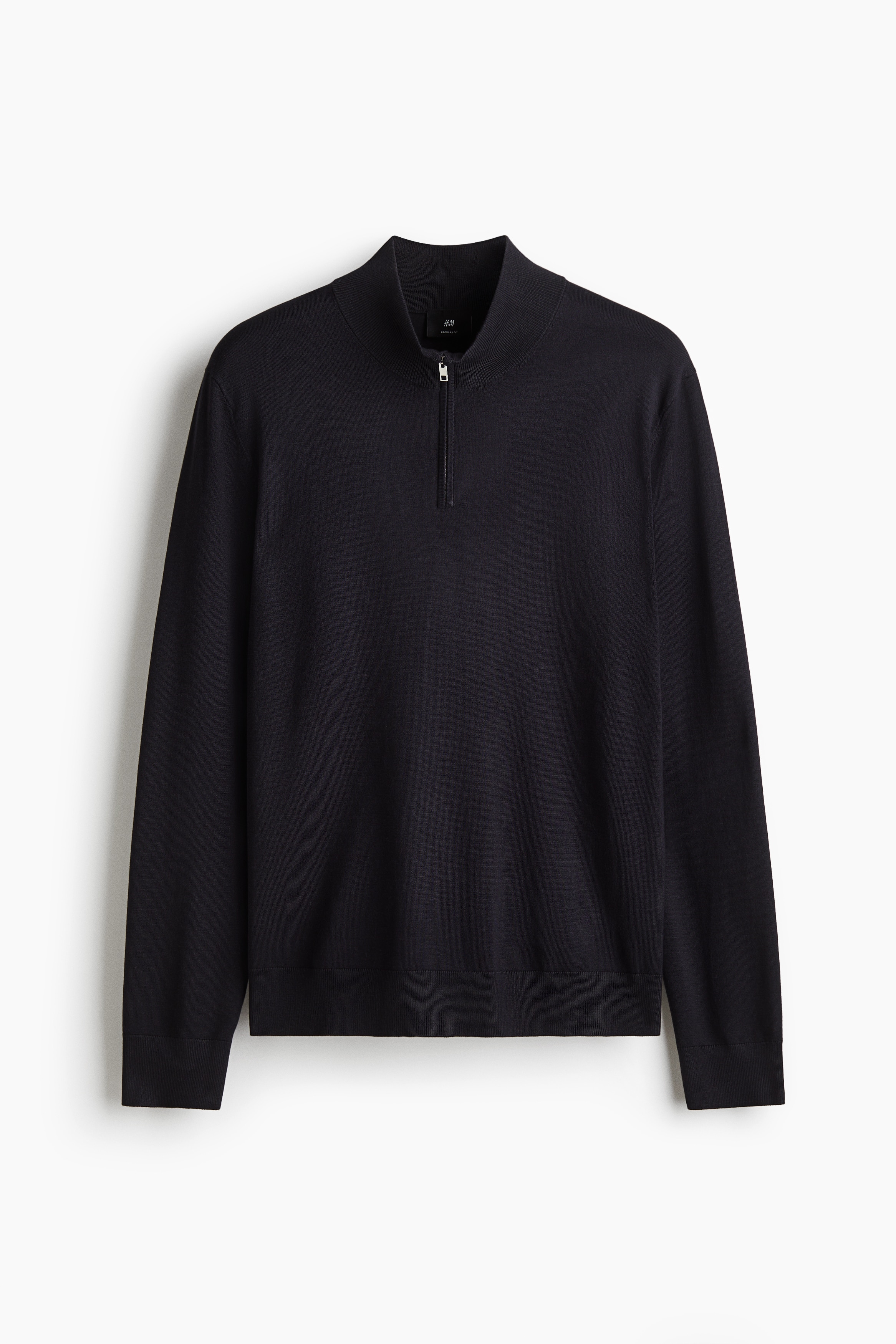 Stickad tröja med dragkedja Regular Fit - Marinblå/Svart/Grön/Mörkbrun