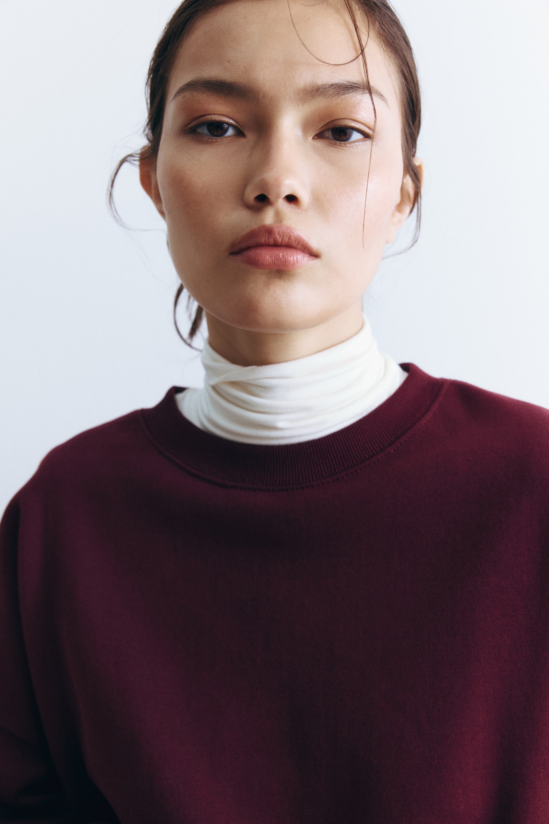 View larger image: Oversized sweatshirt - Burgundy - Ladies | H&M 3