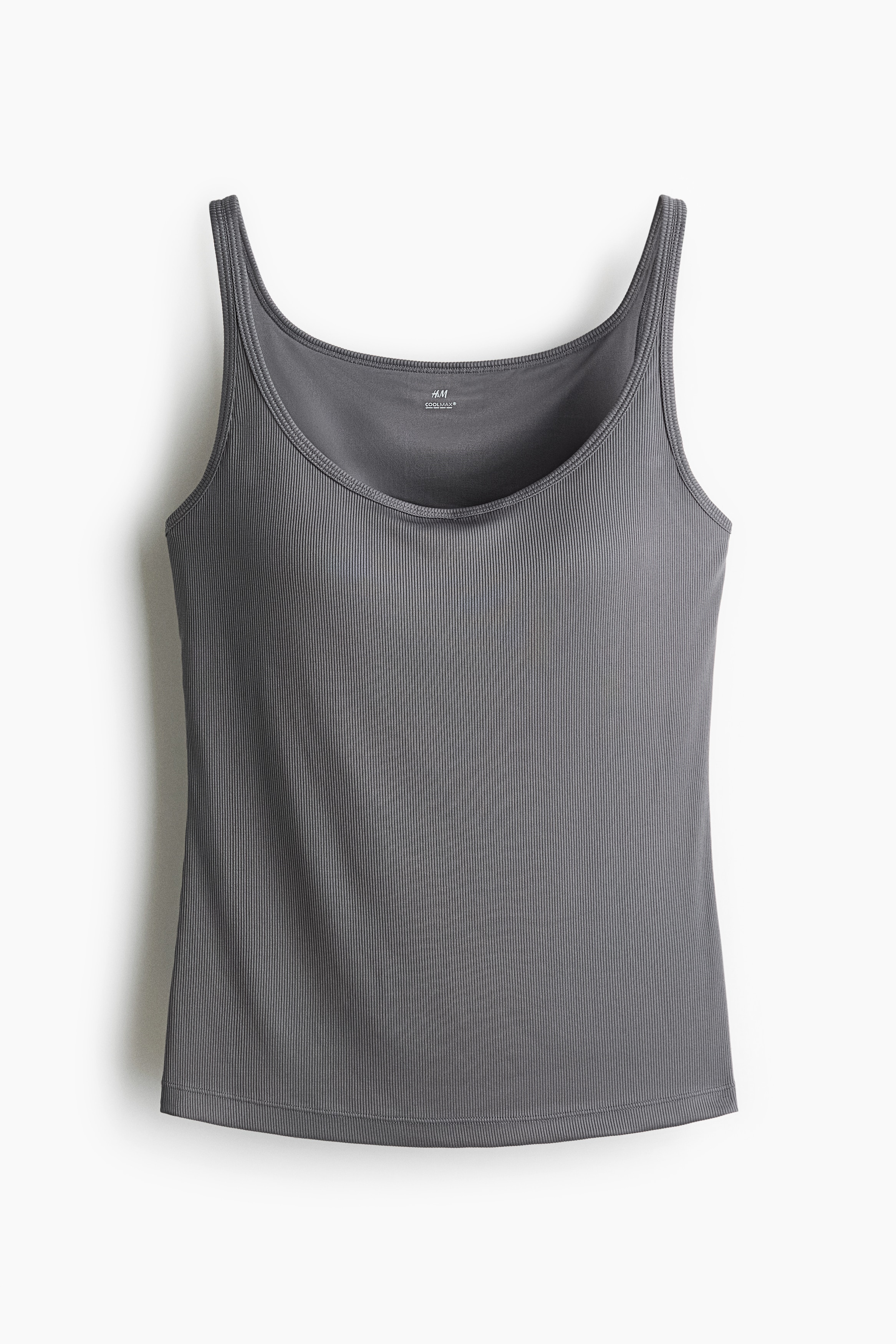 Áo ba lỗ liền áo ngực COOLMAX® - Màu xám/Màu đen