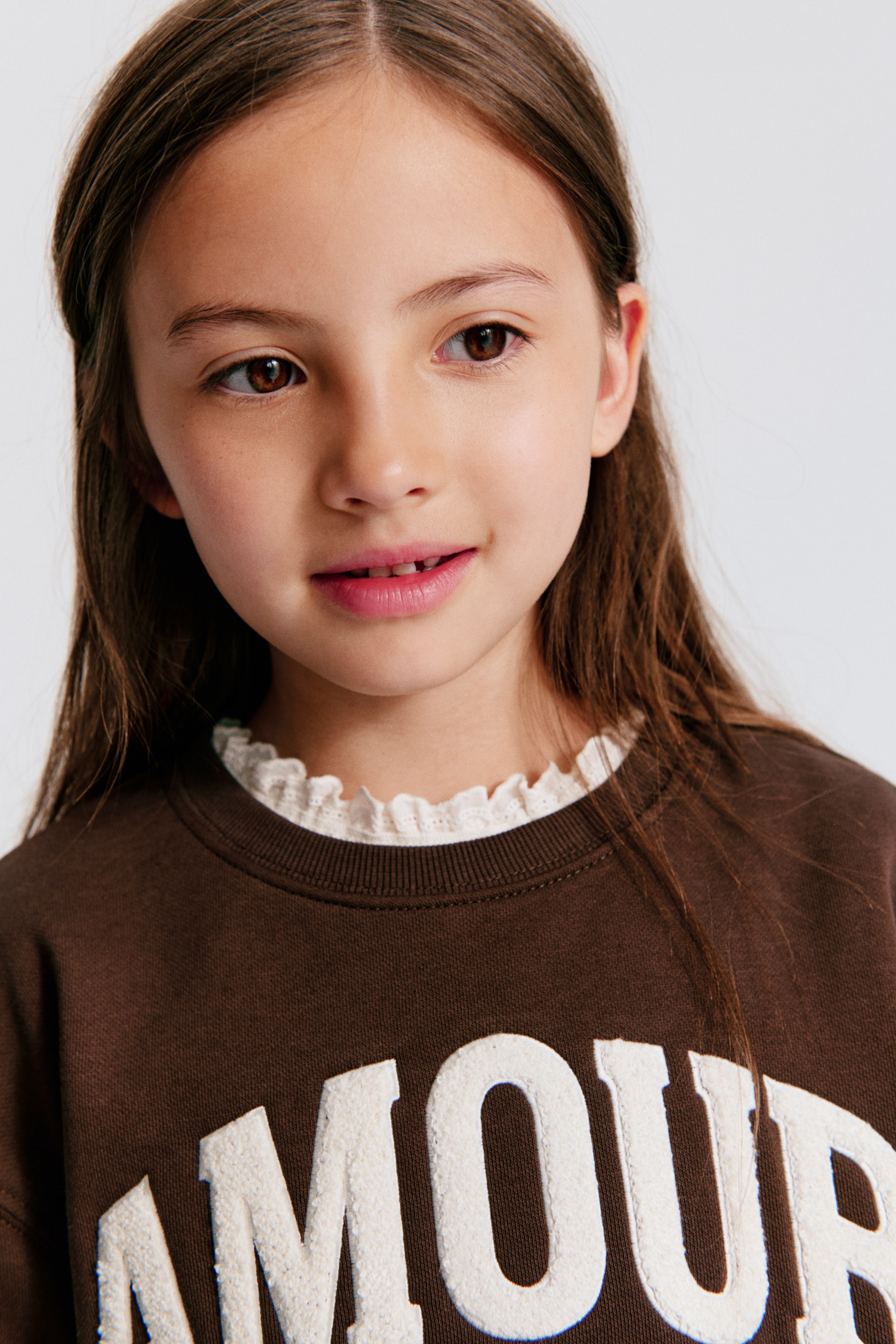 Motif-Detail Brushed-Inside Sweatshirt