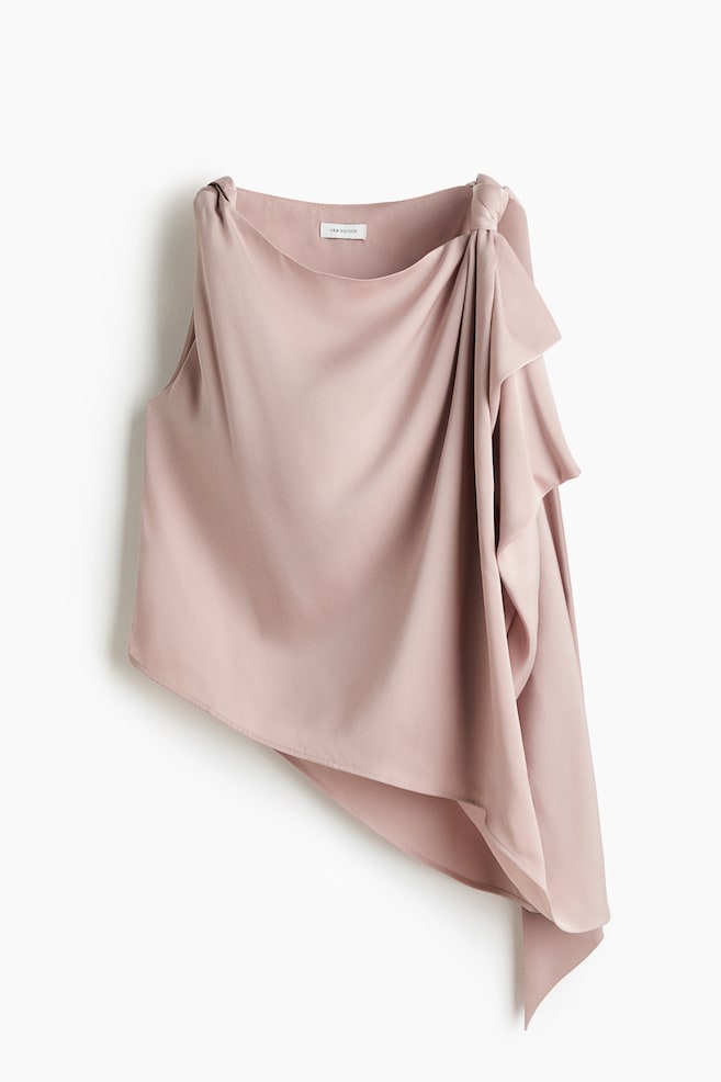 Draperet top - Støvet rosa - 1