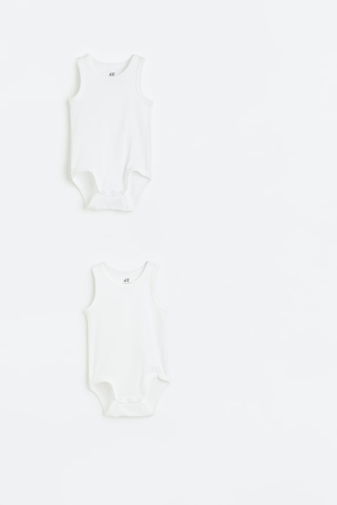 5-pack cotton bodysuits - White/Dark blue/Light blue/Light beige/Light grey marl/Light pink/Light grey marl/dc/dc/dc - 4