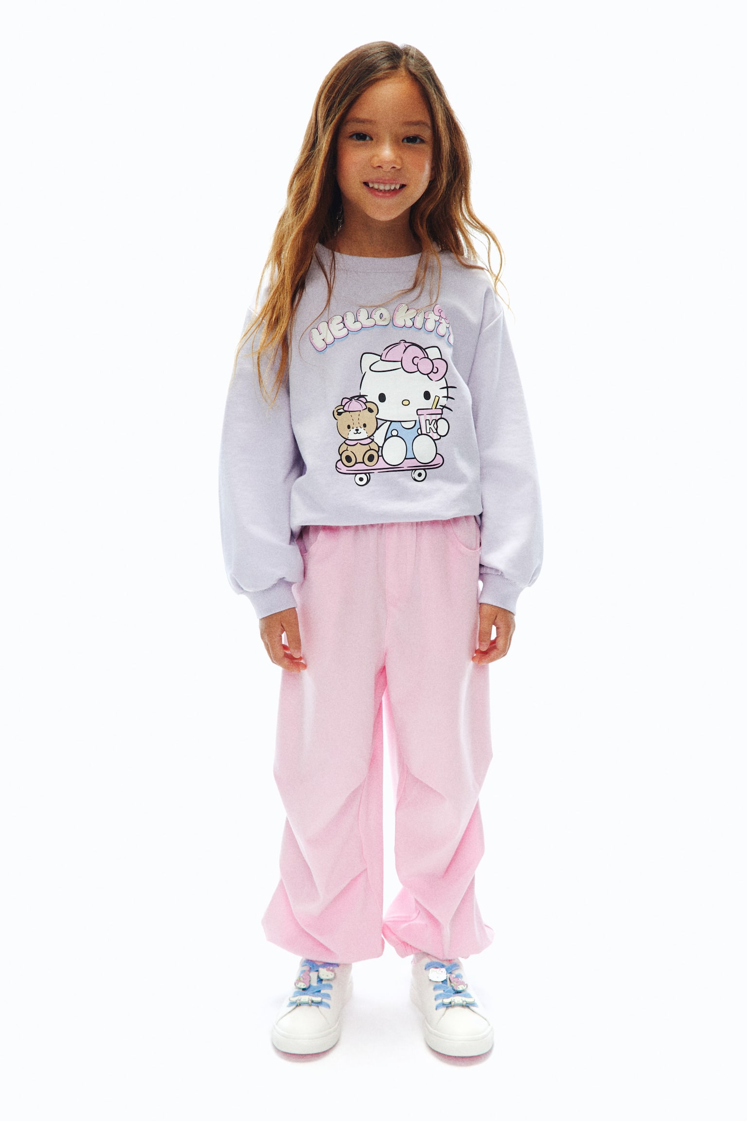 Quần dài cạp chun - Màu hồng/Màu xanh dương nhạt - 4