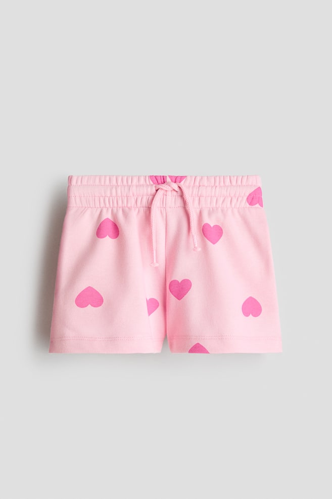 Shorts en french terry - Rosa/Corazones/Rosa oscuro - 1