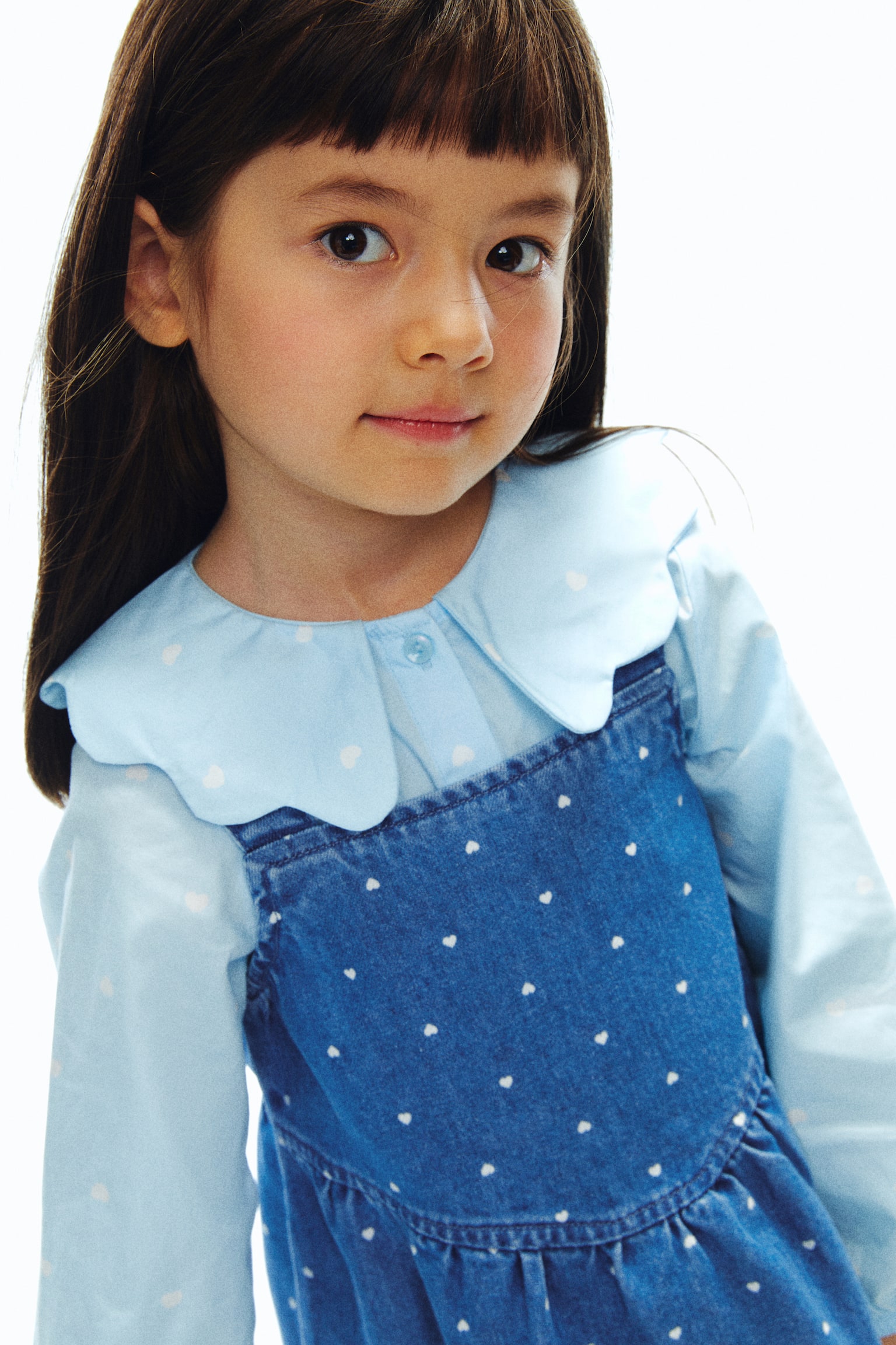 Printed denim dress - Denim blue/Hearts - 6