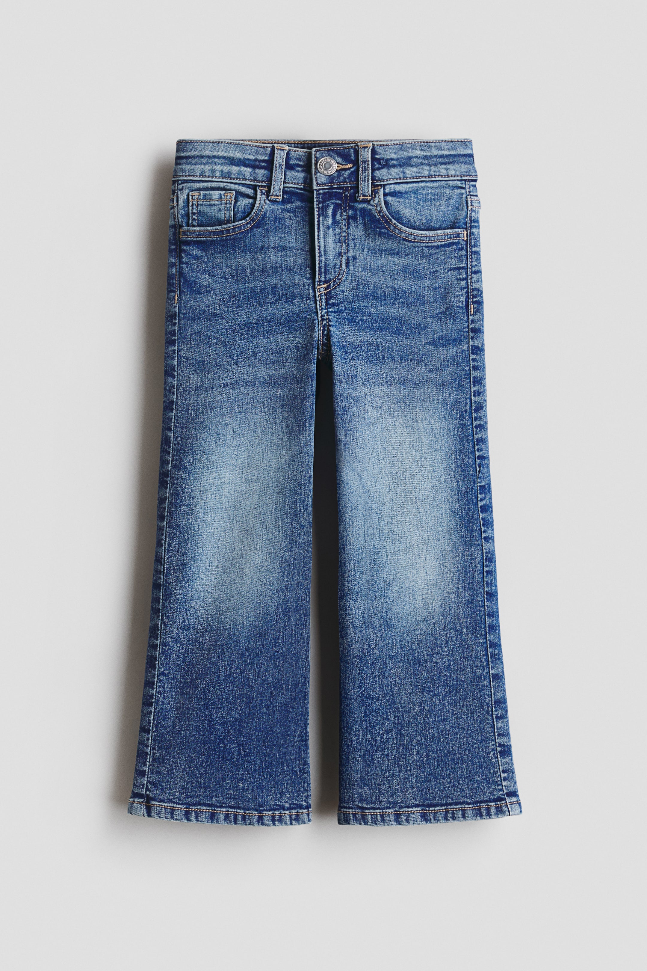 View larger image: Superstretch Wide Leg Jeans - Washed denim blue - Kids | H&M IN 1