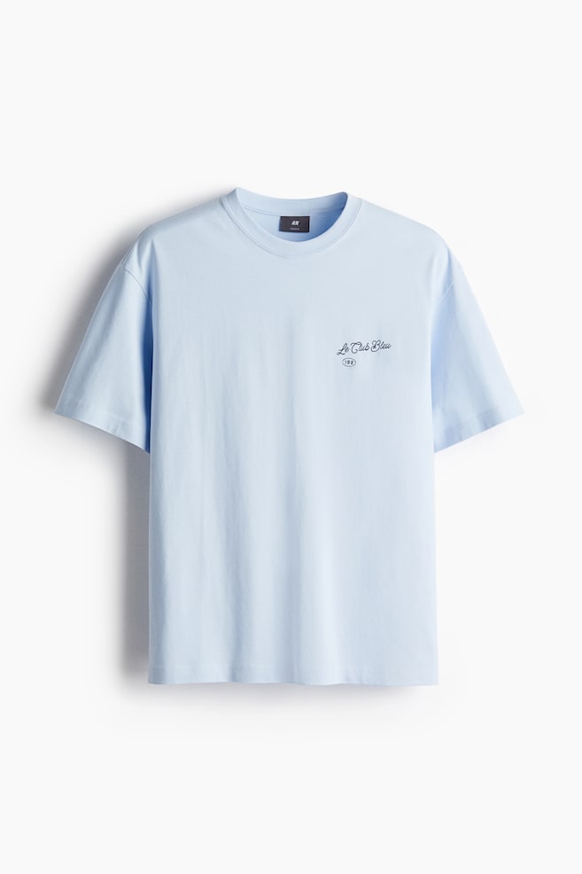 Loose Fit Printed T-shirt - Light blue/Le Club Bleu/White/Only Getting Started/Black/Spring Rally/Dark turquoise/Allotment/White/Landry's/Black/Phys. Ed. Class/White/Red Rock/Gray melange/World Champs/Black/Campioni Del Mondo/Black/Nothing Beats a Good/Brown/Sierra Crest Motors/White/Florida/Orange/Panama/Brown/Street Hoops/White/Pasta/Light blue/Vignaud - 1