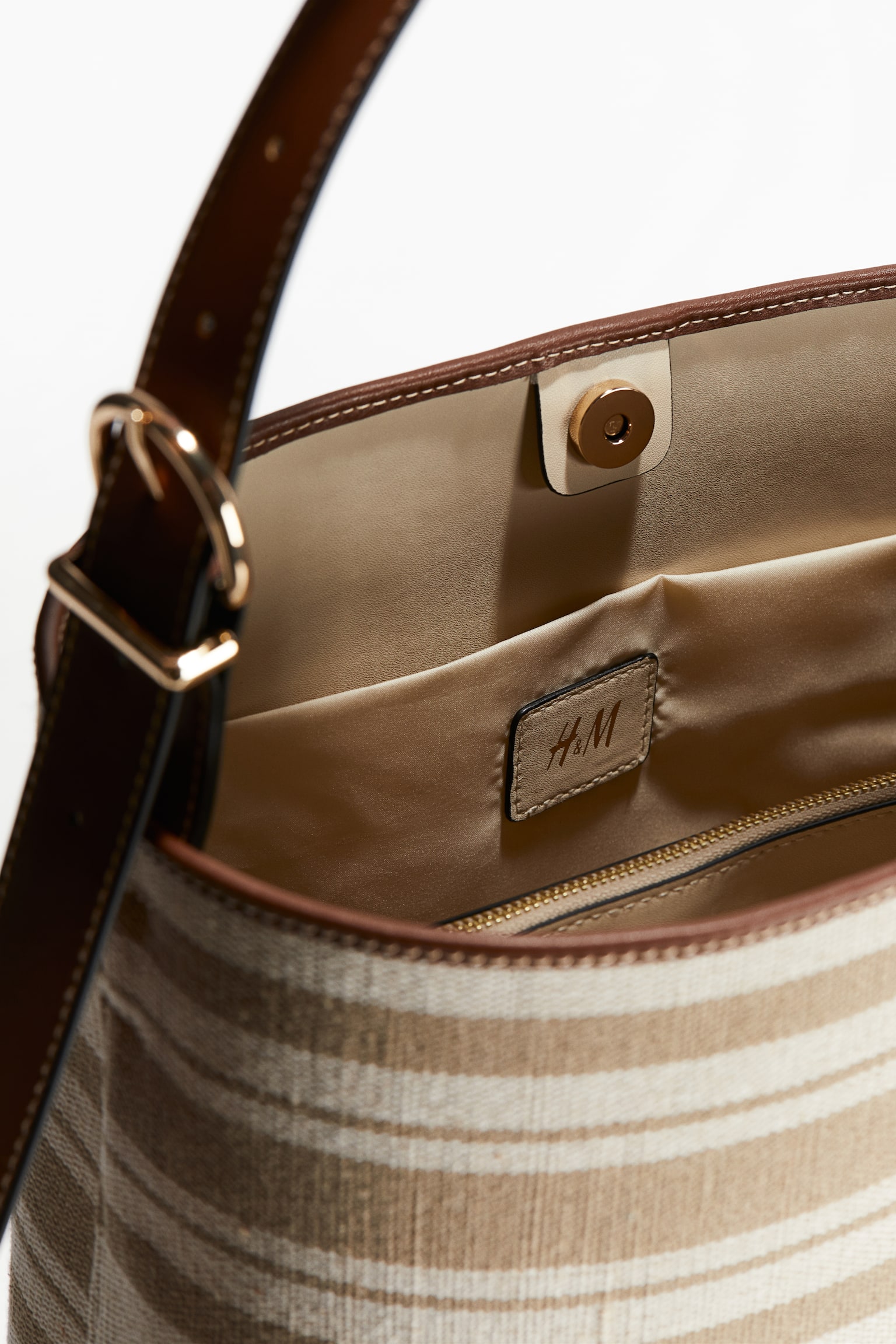 Shopper - Beige/Striped/Dark greige - 3