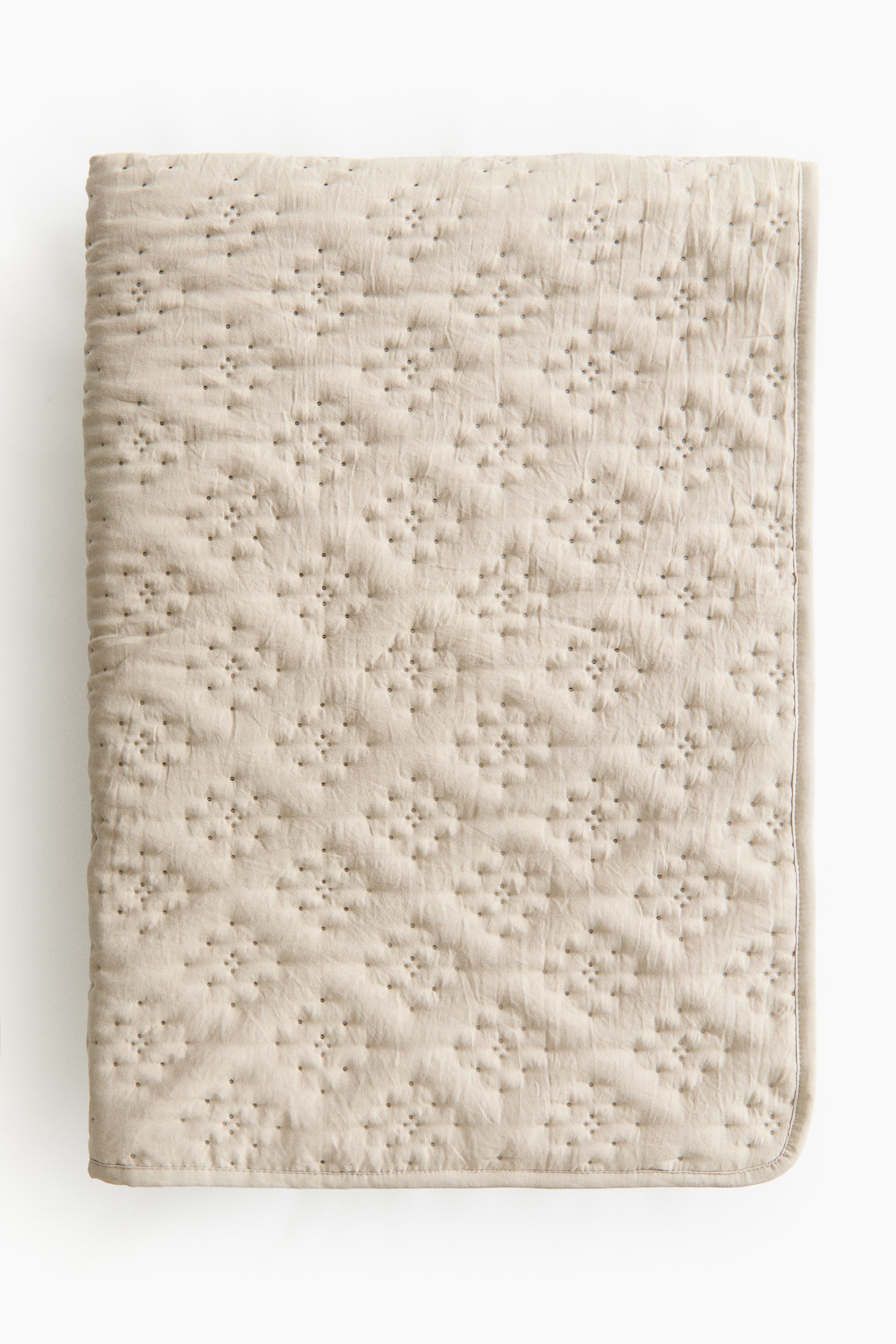 이미지 확대 보기: 퀼팅 베드 스프레드 - Light beige - Home All | H&M KR 1