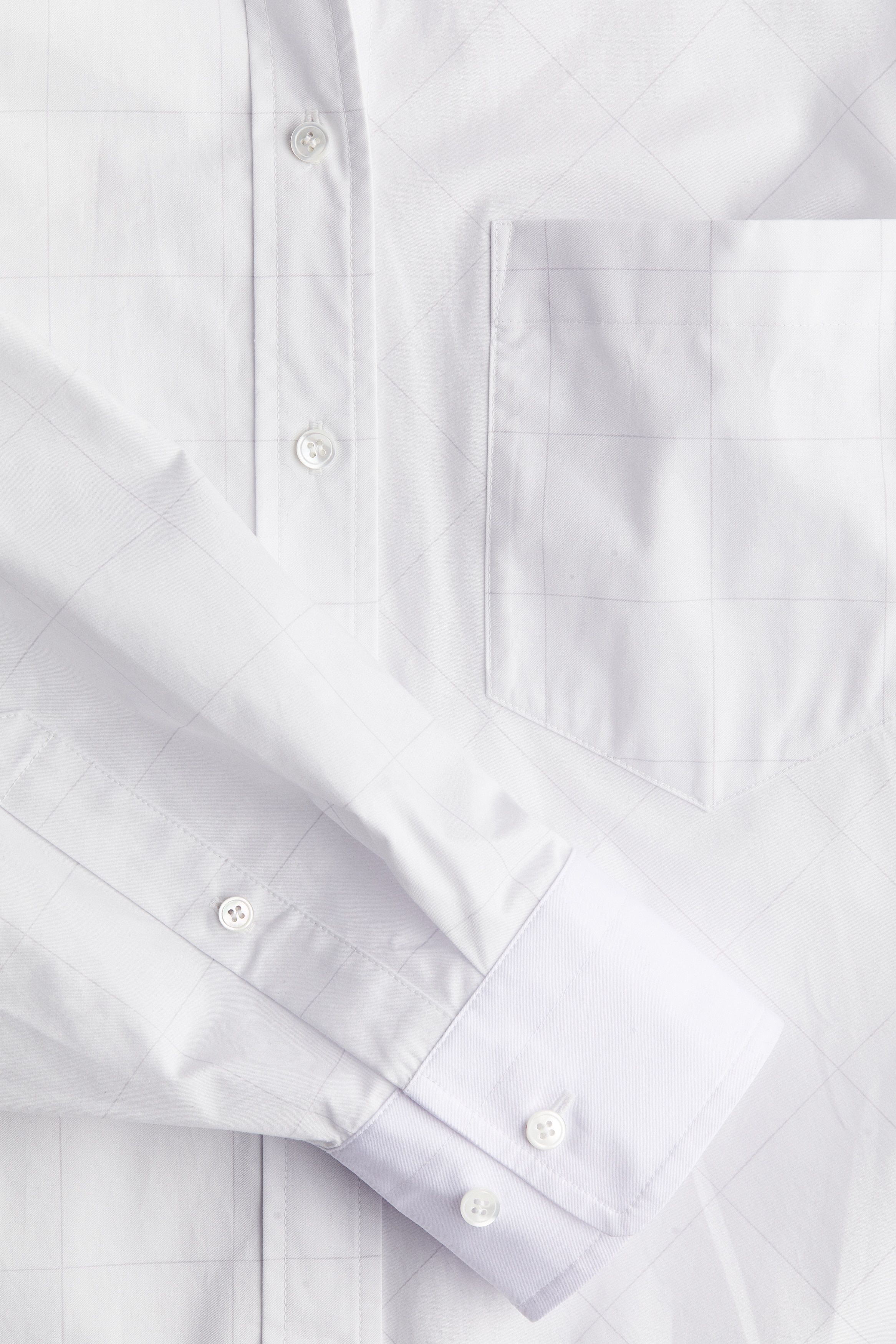 Batwing-sleeved cotton shirt