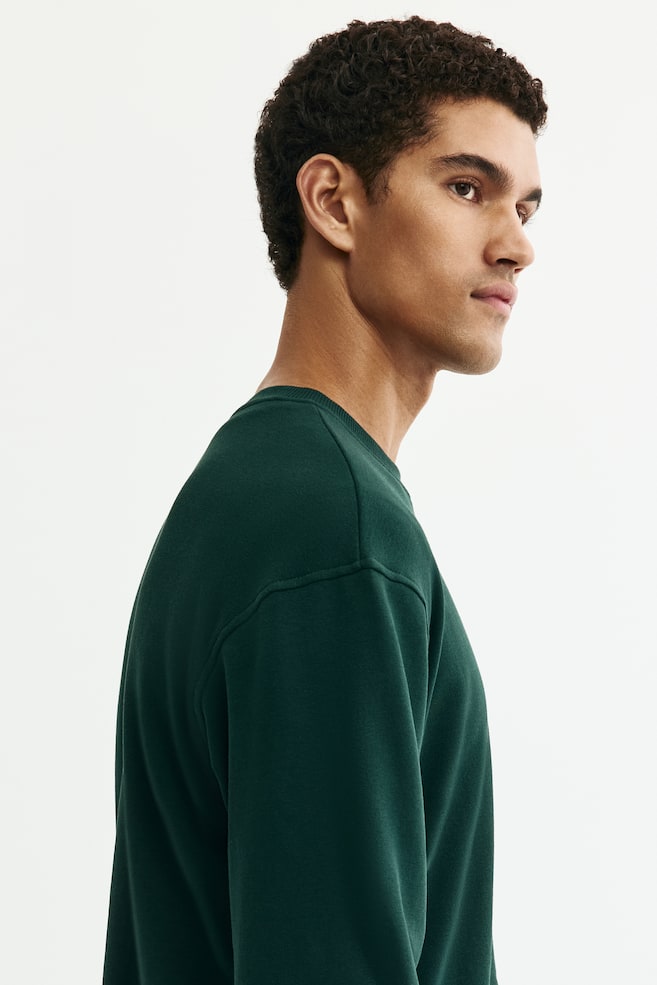 Loose-Fit Sweatshirt-Green - 4