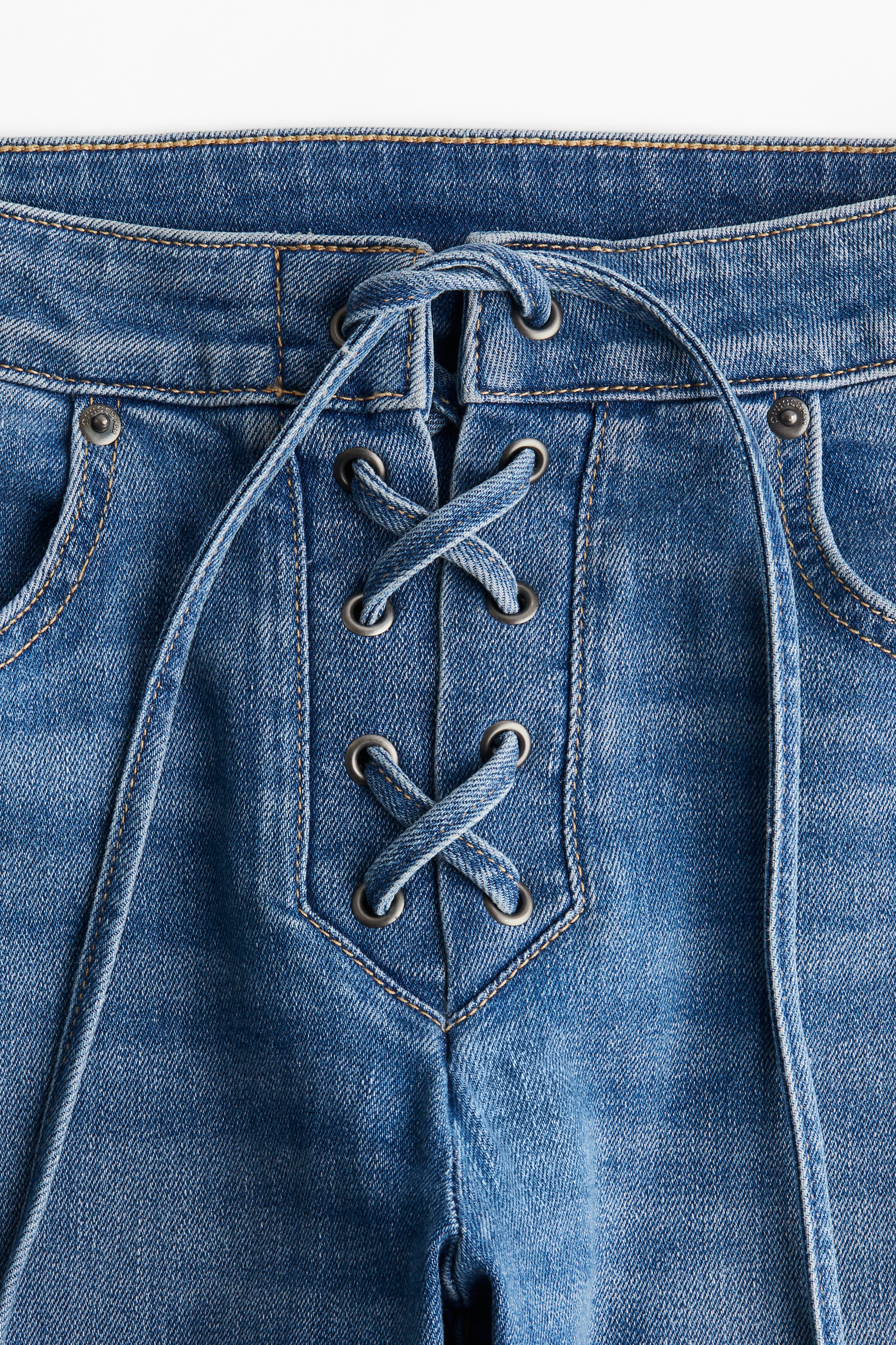 hm lace up jeans