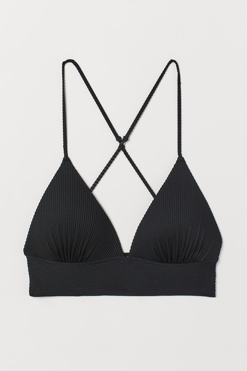 Push Up Triangle Bikini Top Black Ladies Handm Gb 0353