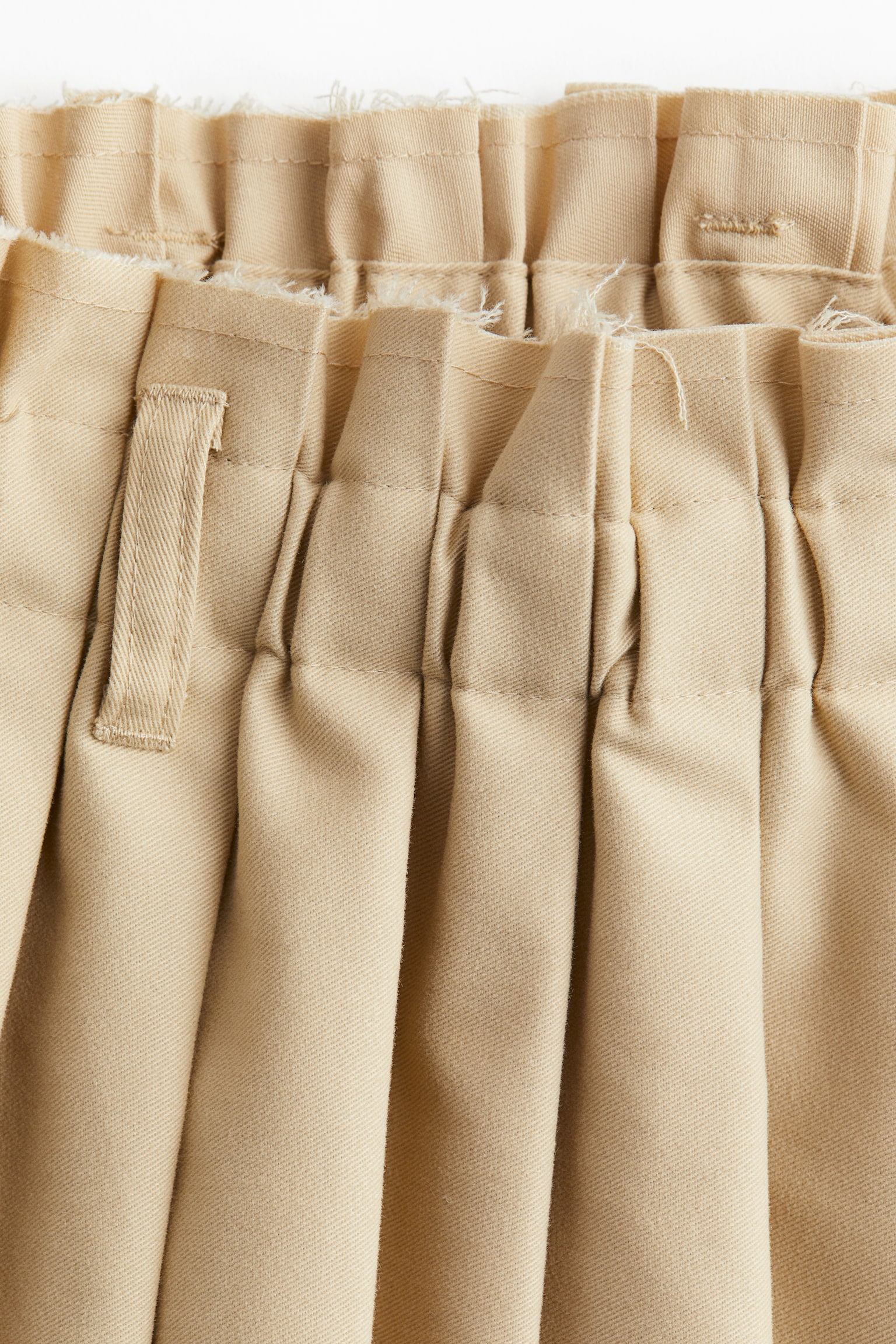 Pleated mini skirt - Beige/Black - 5