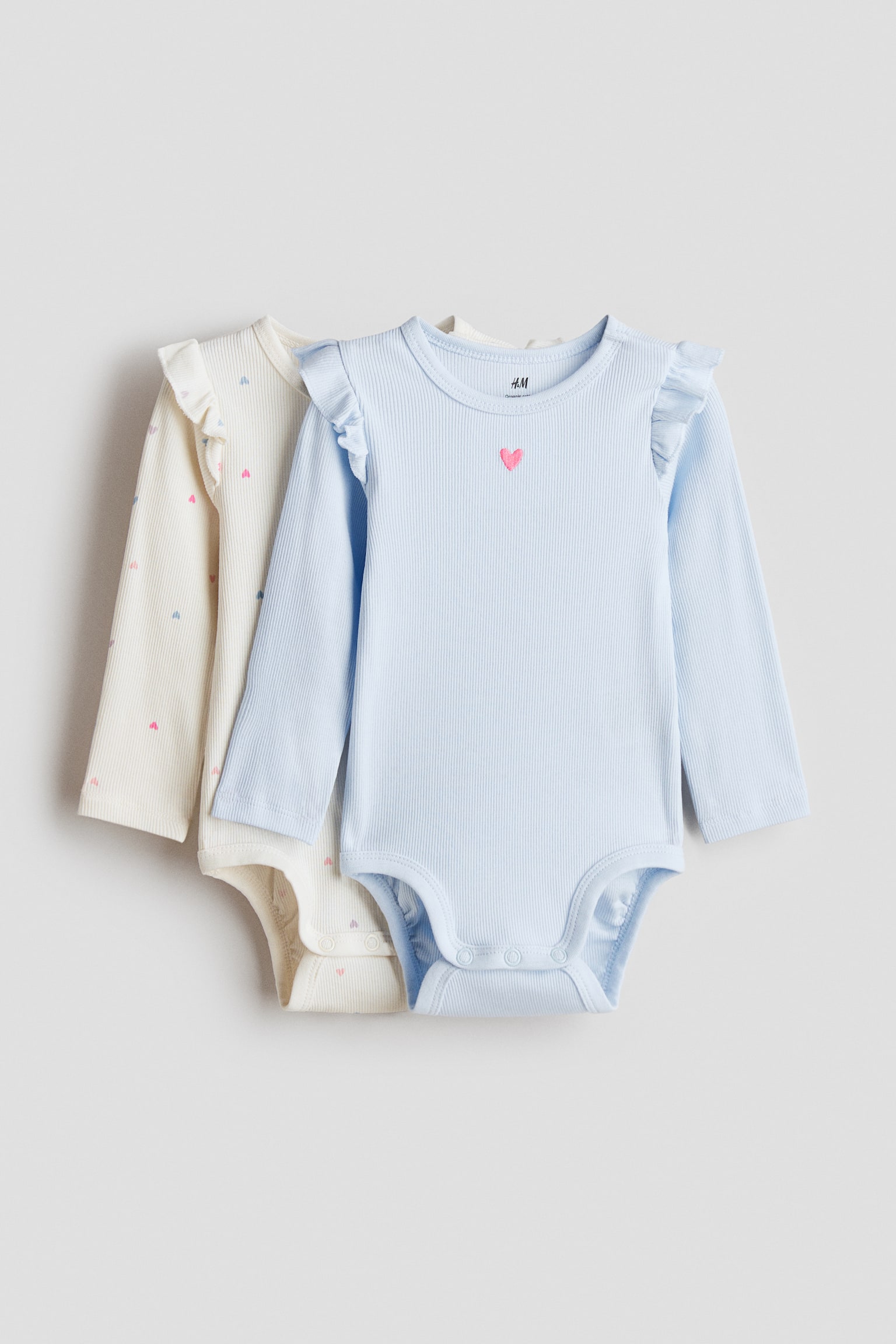 2er-Pack Baumwollbodys - Hellbeige/Giraffe/Mattgrün/Giraffe