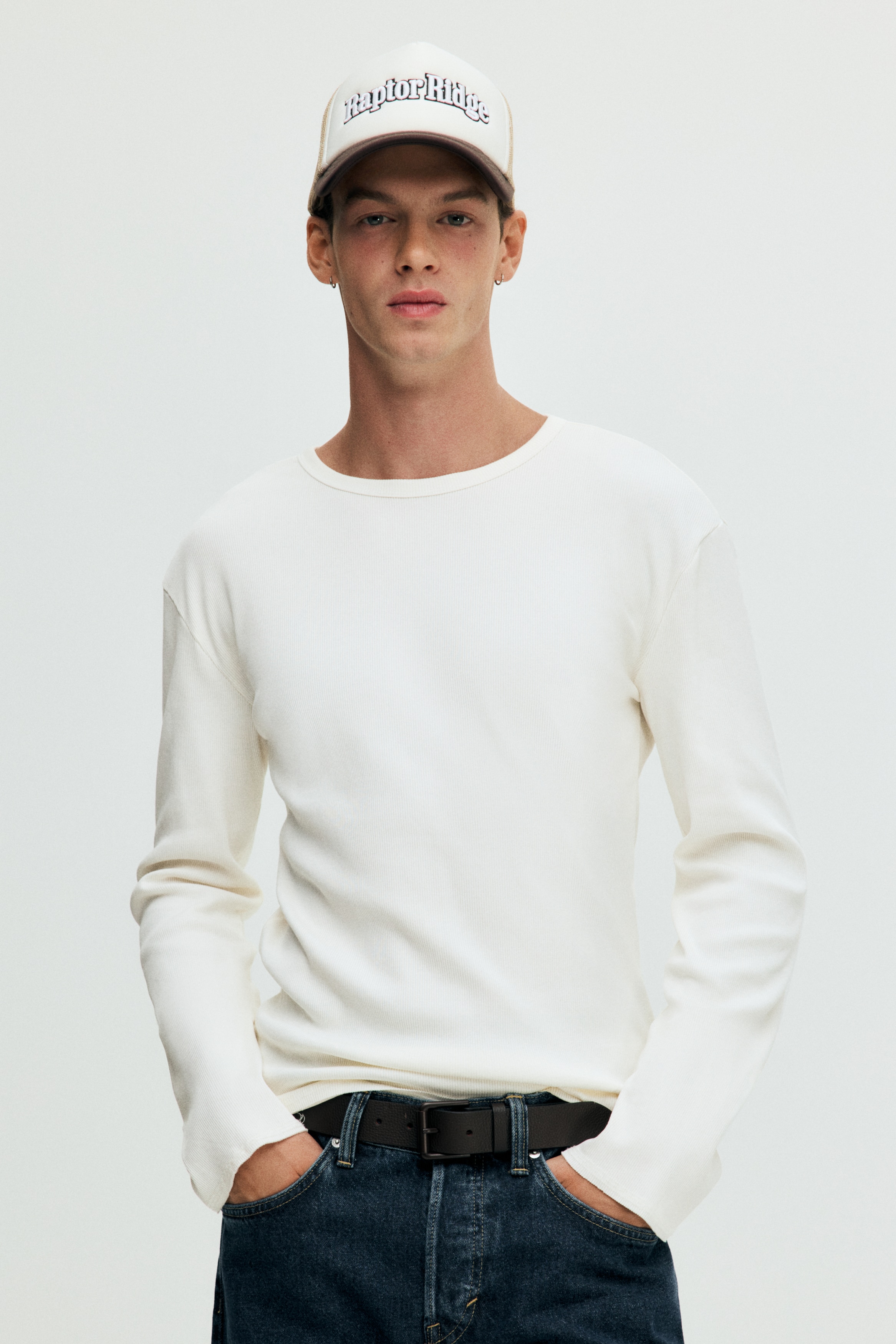 Slim-Fit Ribbed Shirt - White - Men | H&M US