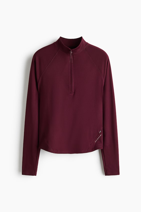 Женский топ H&M Move Running with DryMove™, цвет: Вишнёвый красный