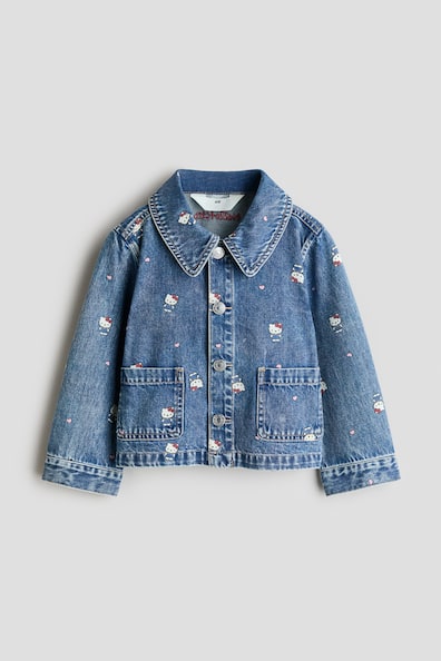 Printed denim jacket