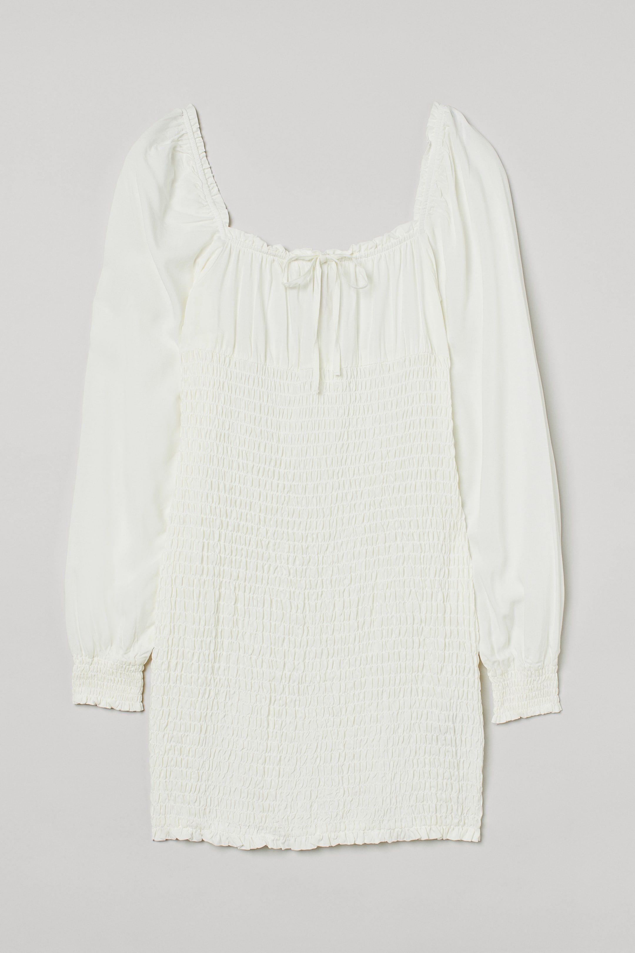 Visualizza l'immagine ingrandita: Abito con smock - Bianco - DONNA | H&M CH 1