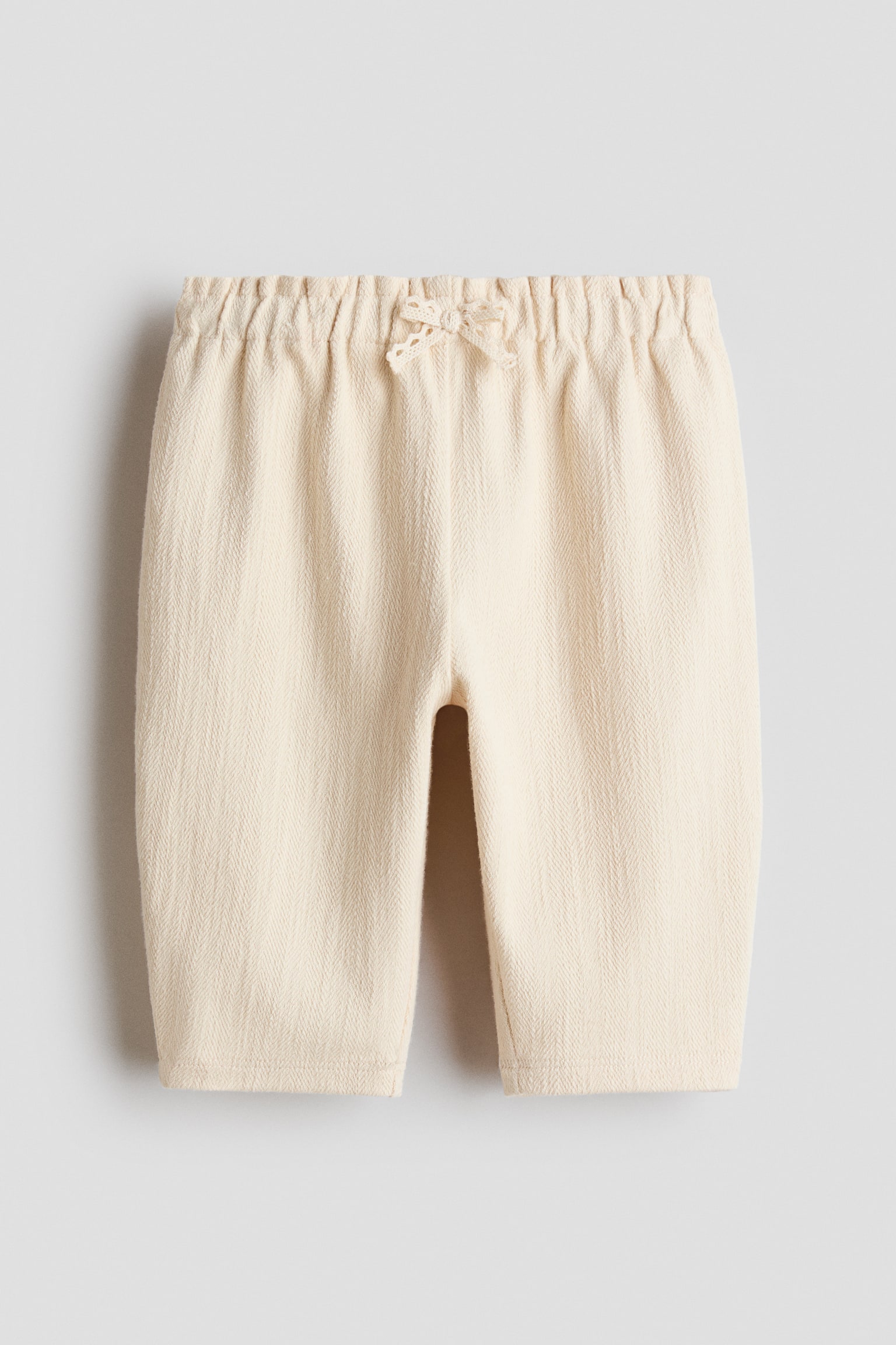 Textured cotton trousers - 1