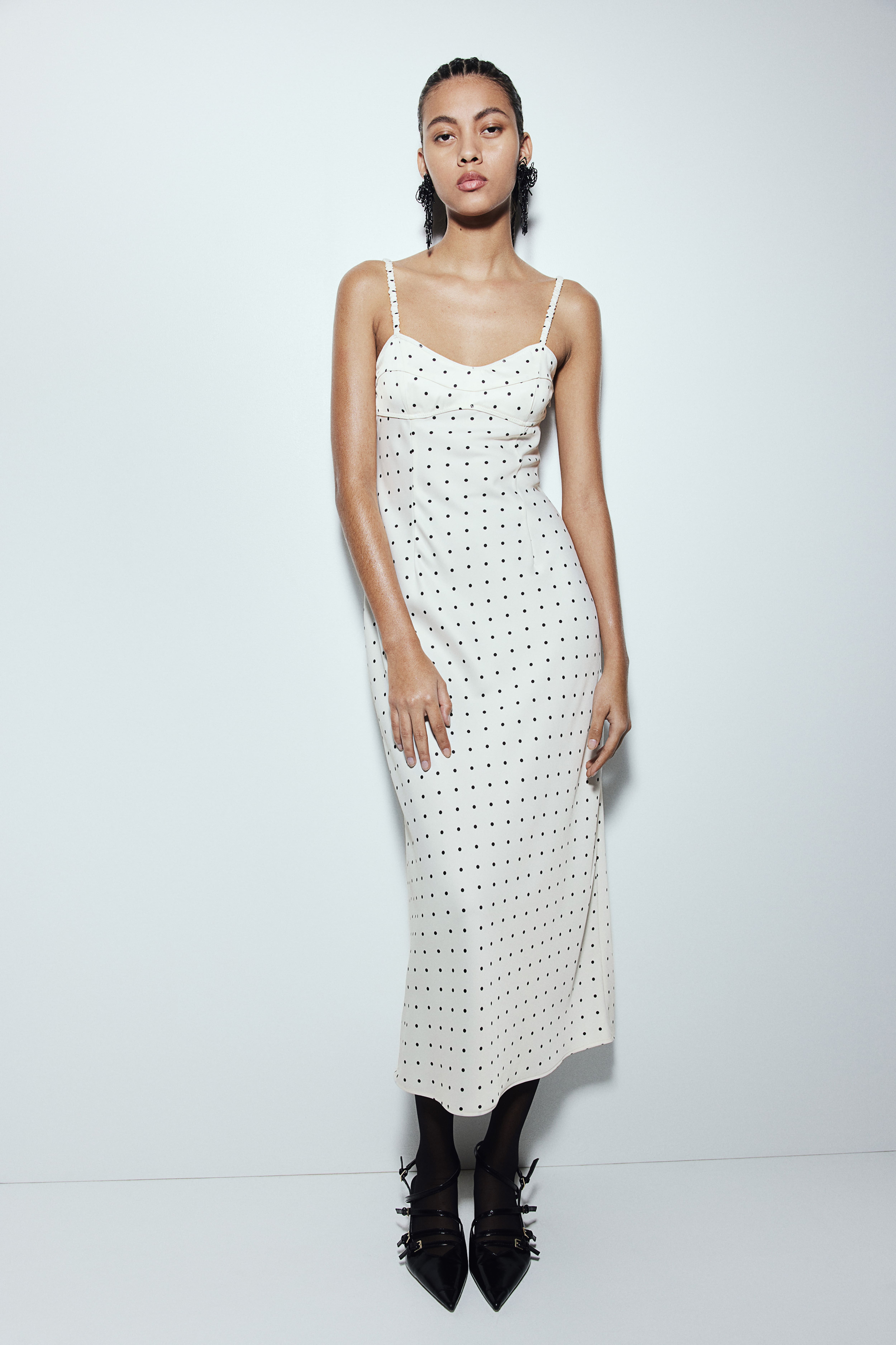 Satijnen slip dress