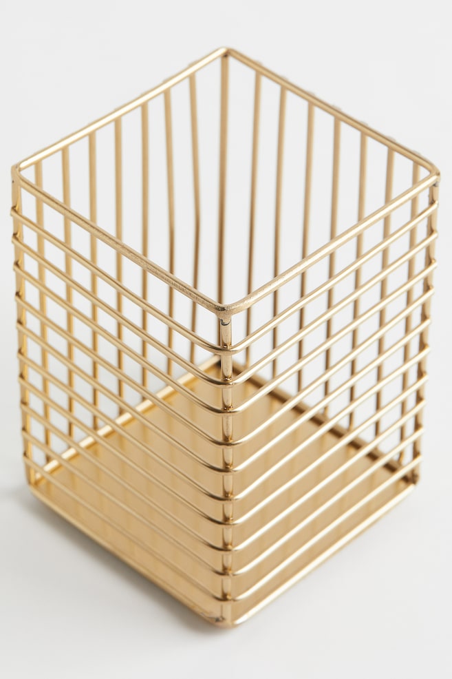 Metal wire basket - Gold-coloured/Black - 2