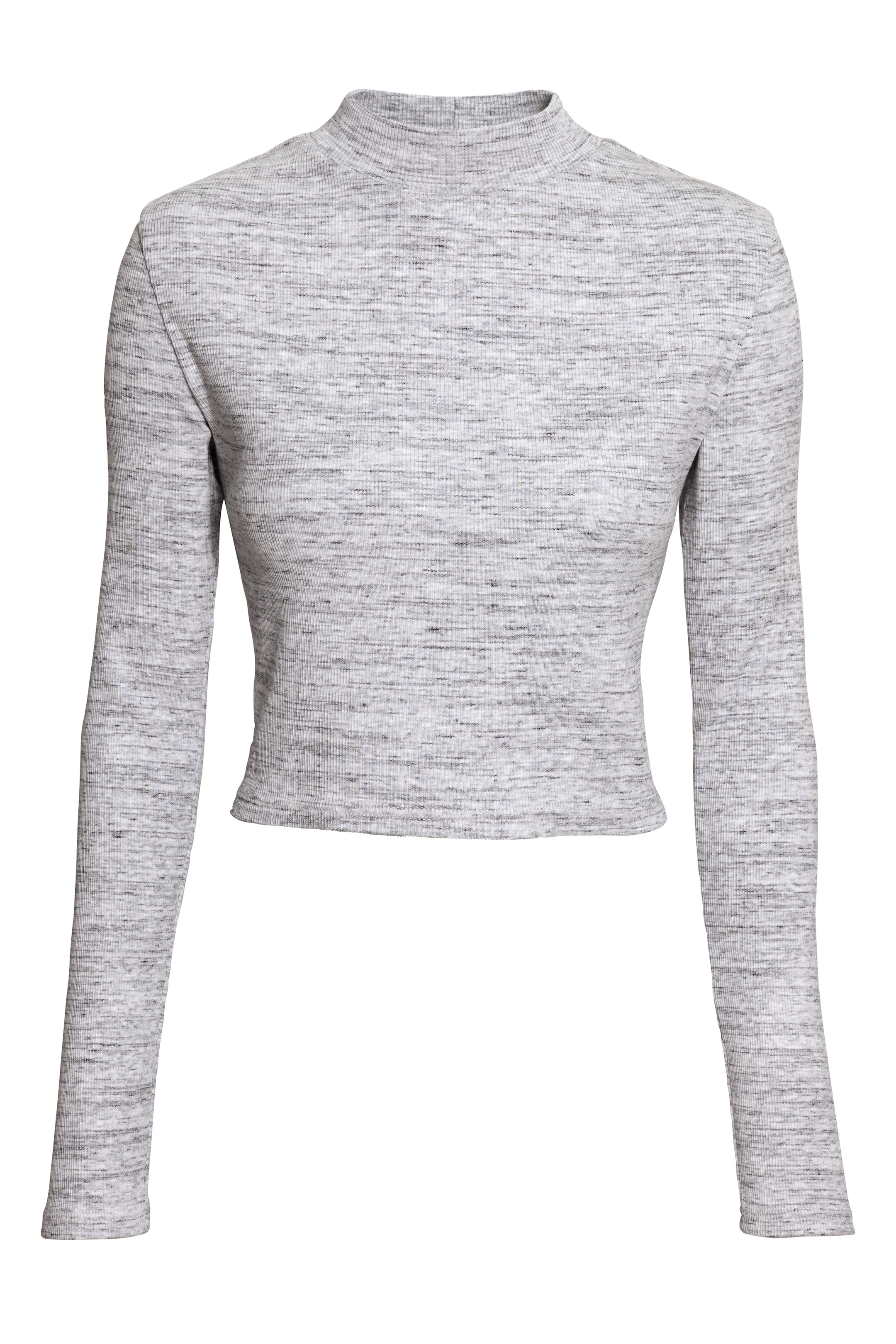 Visualizza immagine più grande: Top corto a lupetto - Grigio mélange - DONNA | H&M IT 1