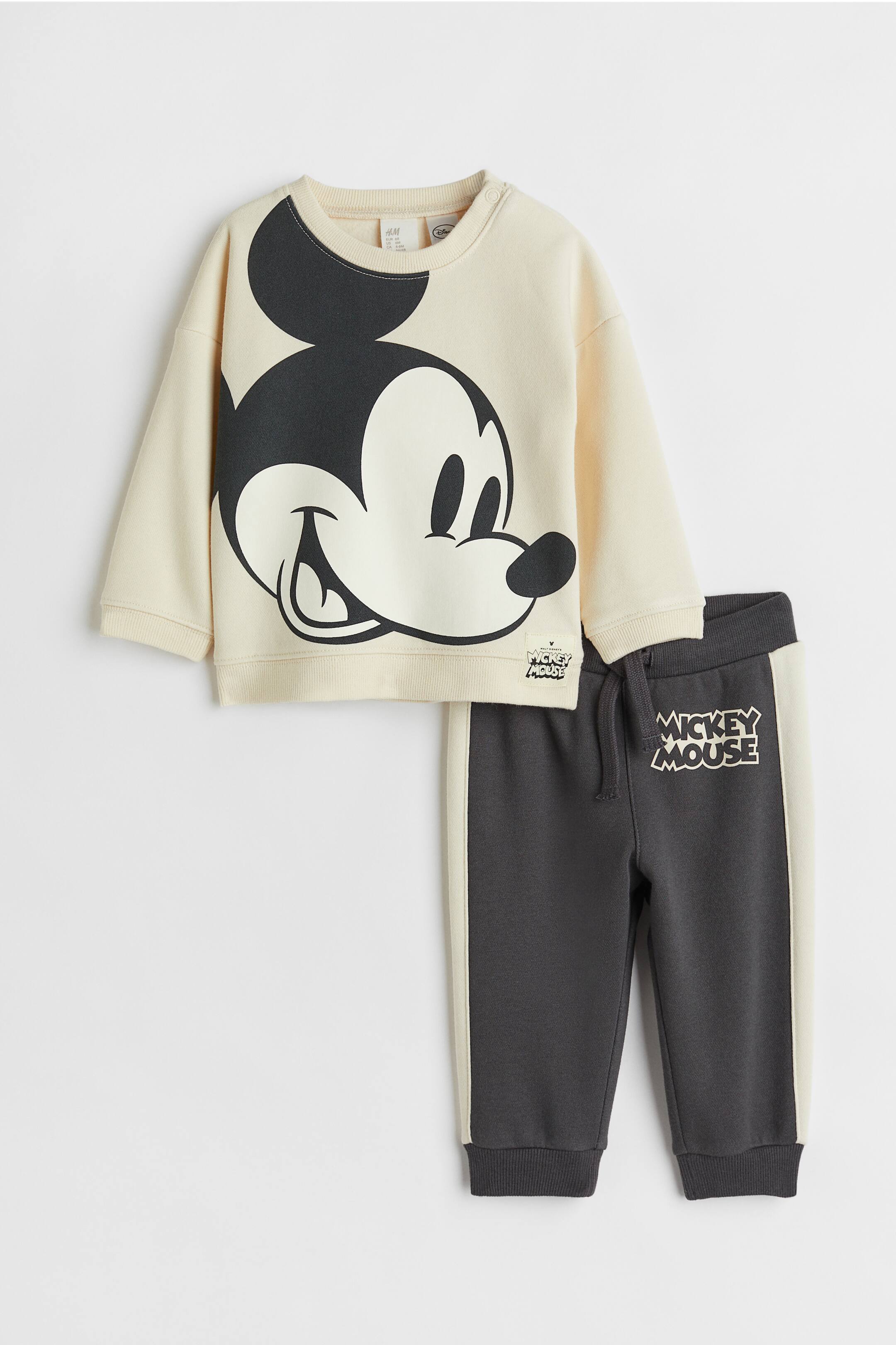 查看大圖: 2件組運動套裝 - 深灰色/米老鼠 - Kids | H&M 1