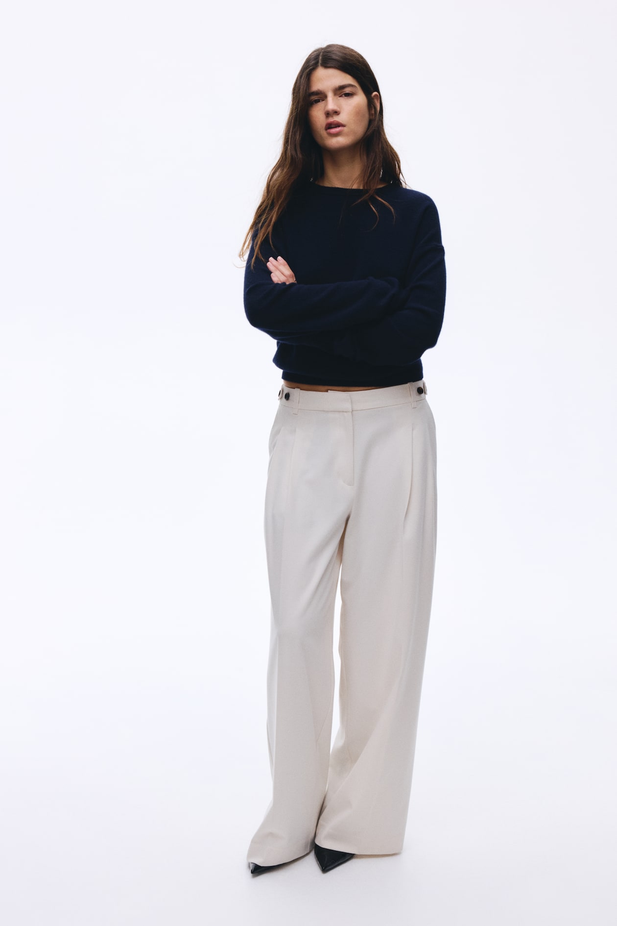 Wide-Leg Dress Pants