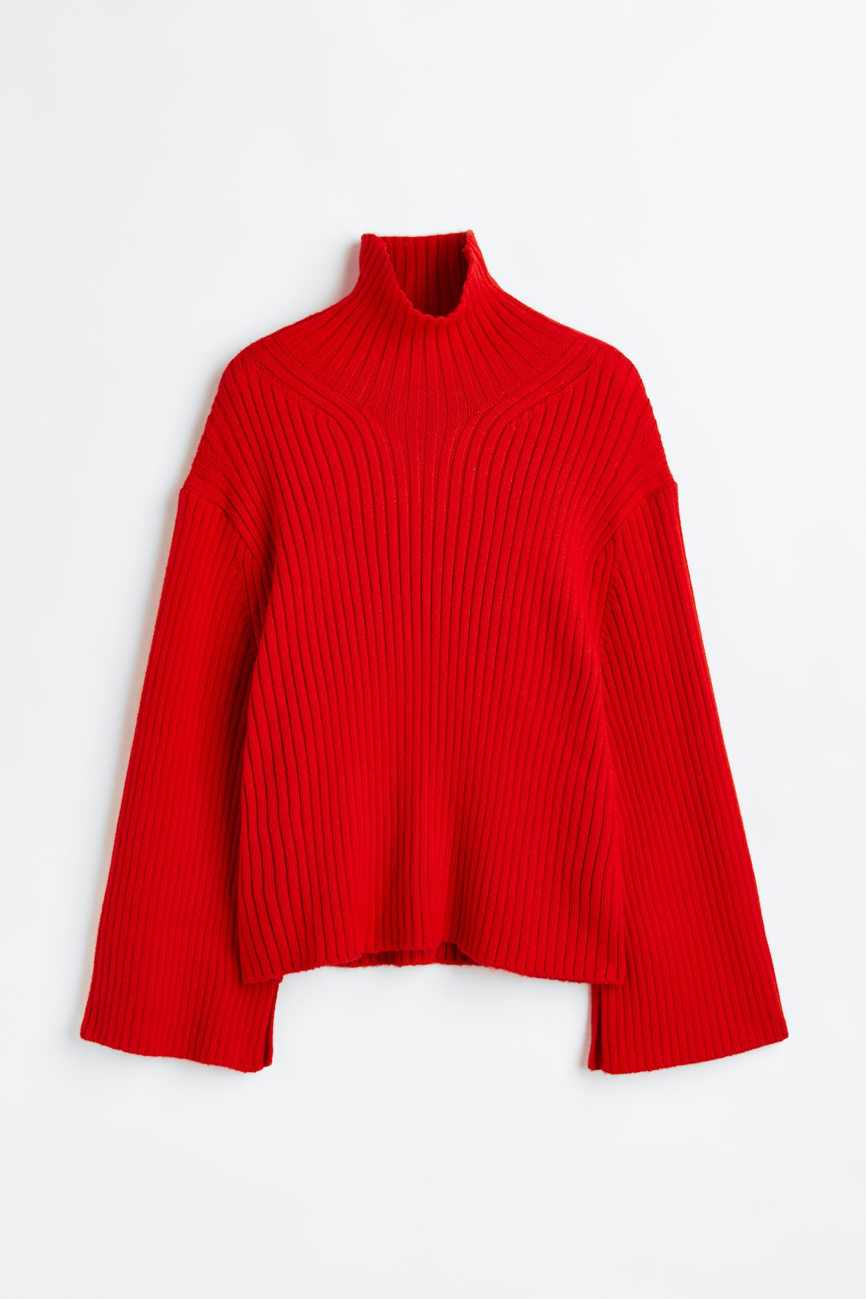 Oversized turtleneck jumper Red Ladies H&M